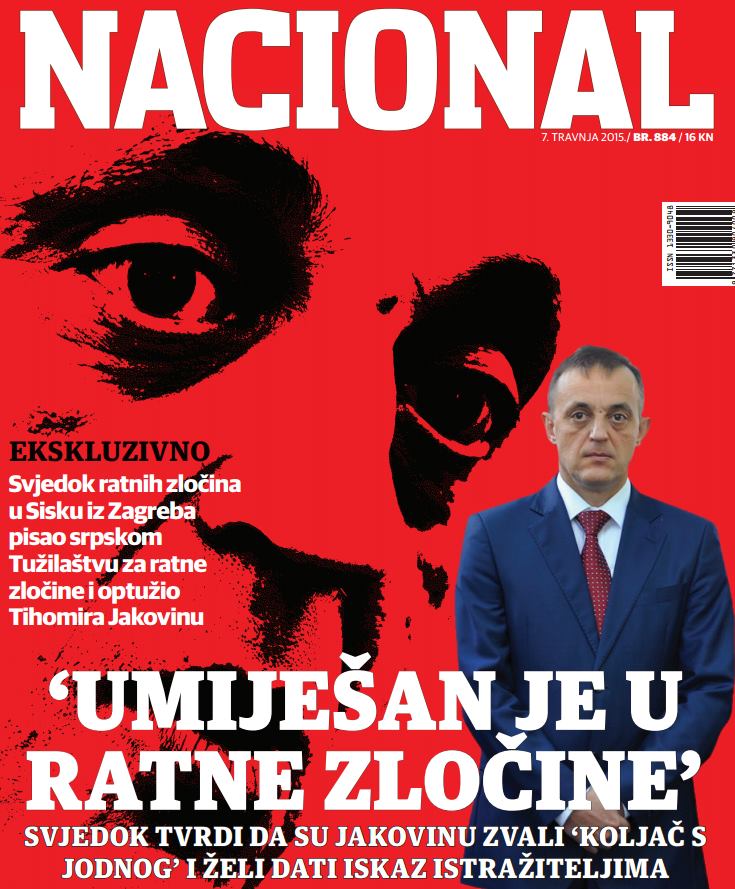 Nacional je prije dva tjedna ekskluzivno otkrio da svjedok i oštećenik ratnih zločina u Sisku optužuje Tihomira Jakovinu za ratne zločine. U ponedjeljak je Jakovina poslao otvoreno pismo Predsjednici Republike i optužio je za prekoračenje ovlasti, jer je navodno informirala medije o postupanju DORH-a u tom slučaju FOTO: NACIONAL