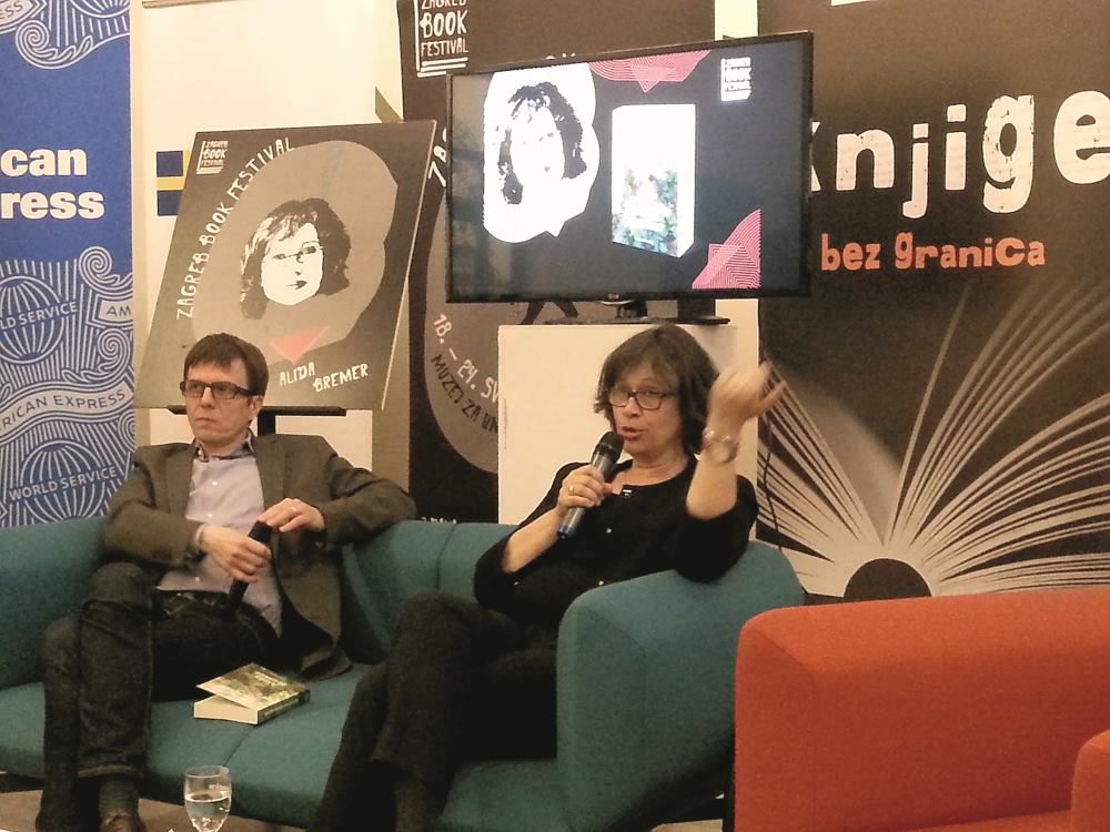 SEID SERDAREVIĆ IZ FRAKTURE I ALIDA BREMER, NA PREDSTAVLJANJU ROMANA 'OLIVINO NASLJEĐE' FOTO: Privatna ahiva