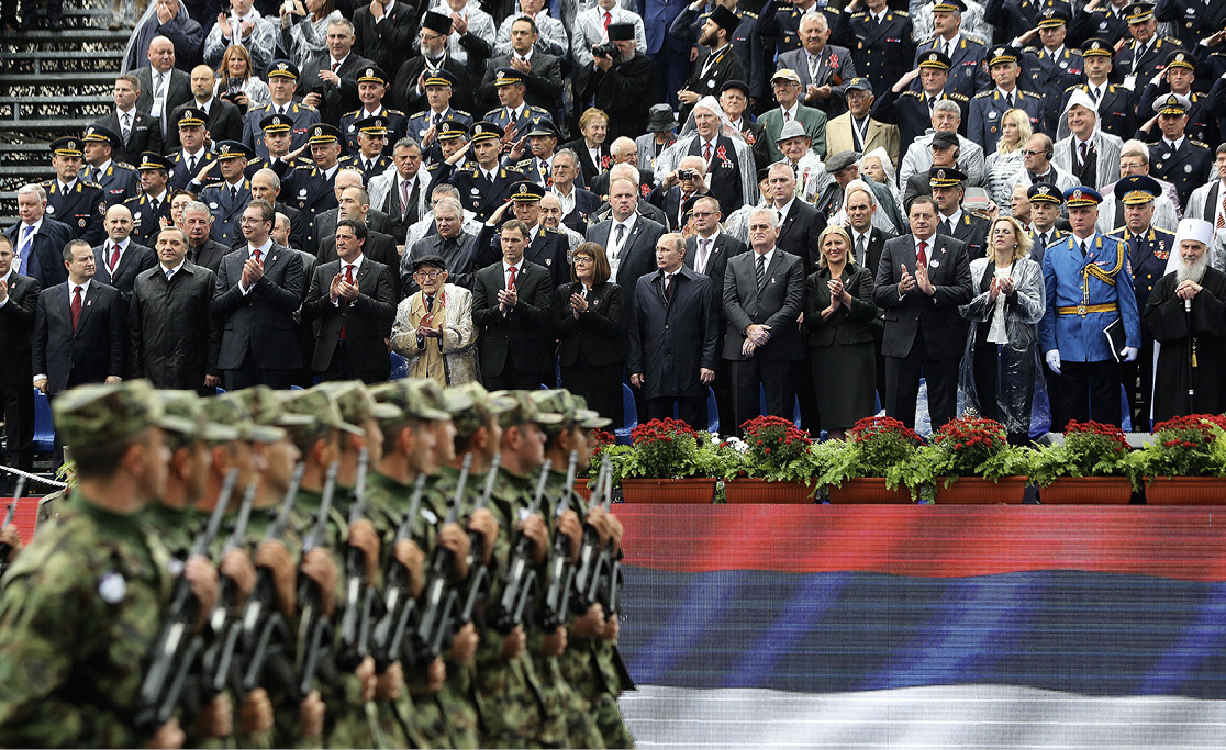 Ruski predsjednik Vladimir Putin bio je gost na velikoj paradi povodom 70. godišnjice oslobođenja Beograda, što je prikazano kao primjer dobrih odnosa Srbije i Rusije. FOTO: Marko Mrkonjic/PIXSELL