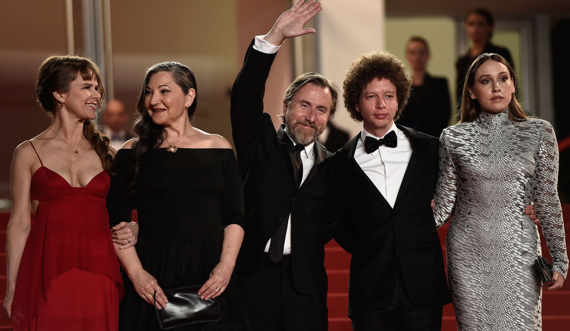 Nailea Norvind, Robin Bartlett, Tim Roth, Michel Franco i Sarah Sutherland. FOTO: Ian Gavan/Getty Images