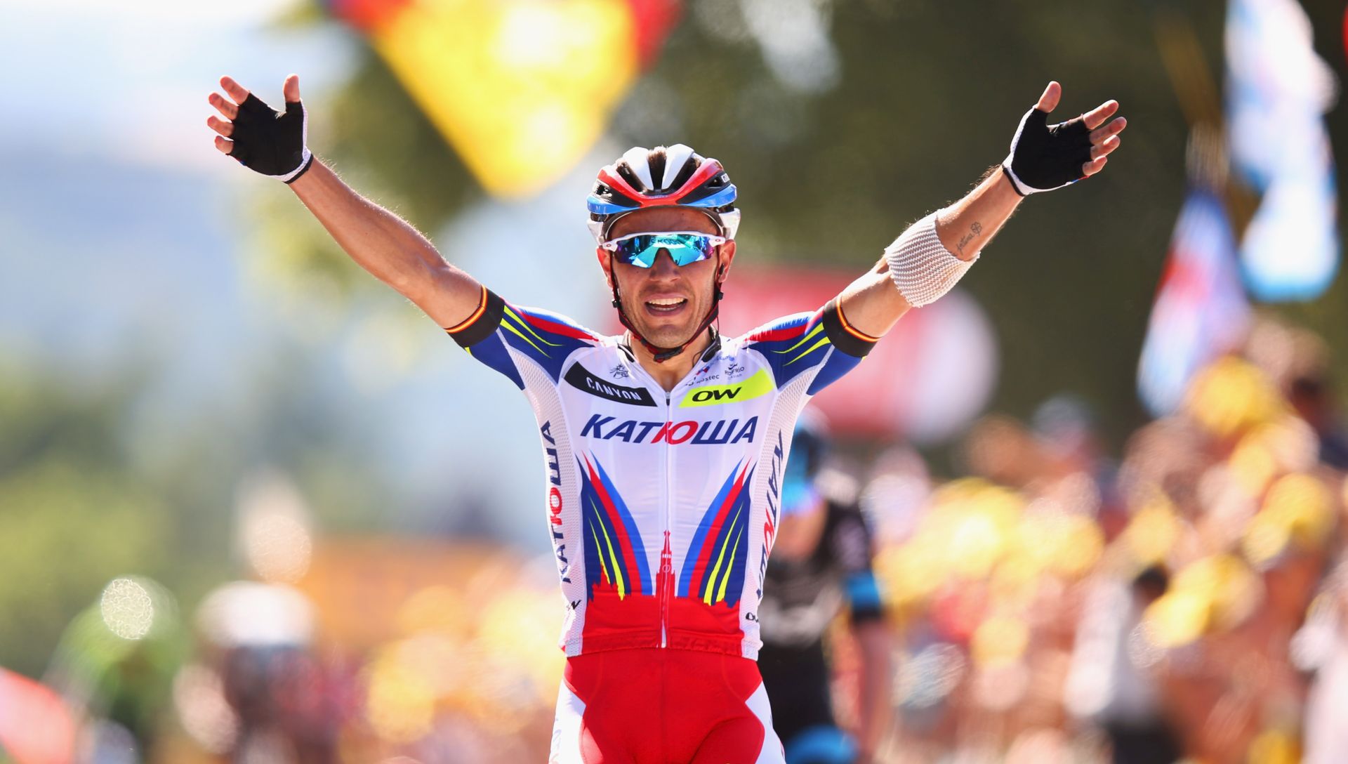 during stage three of the 2015 Tour de France, a 159.5 km stage between Anvers and Huy, on July 6, 2015 in Huy, Belgium.