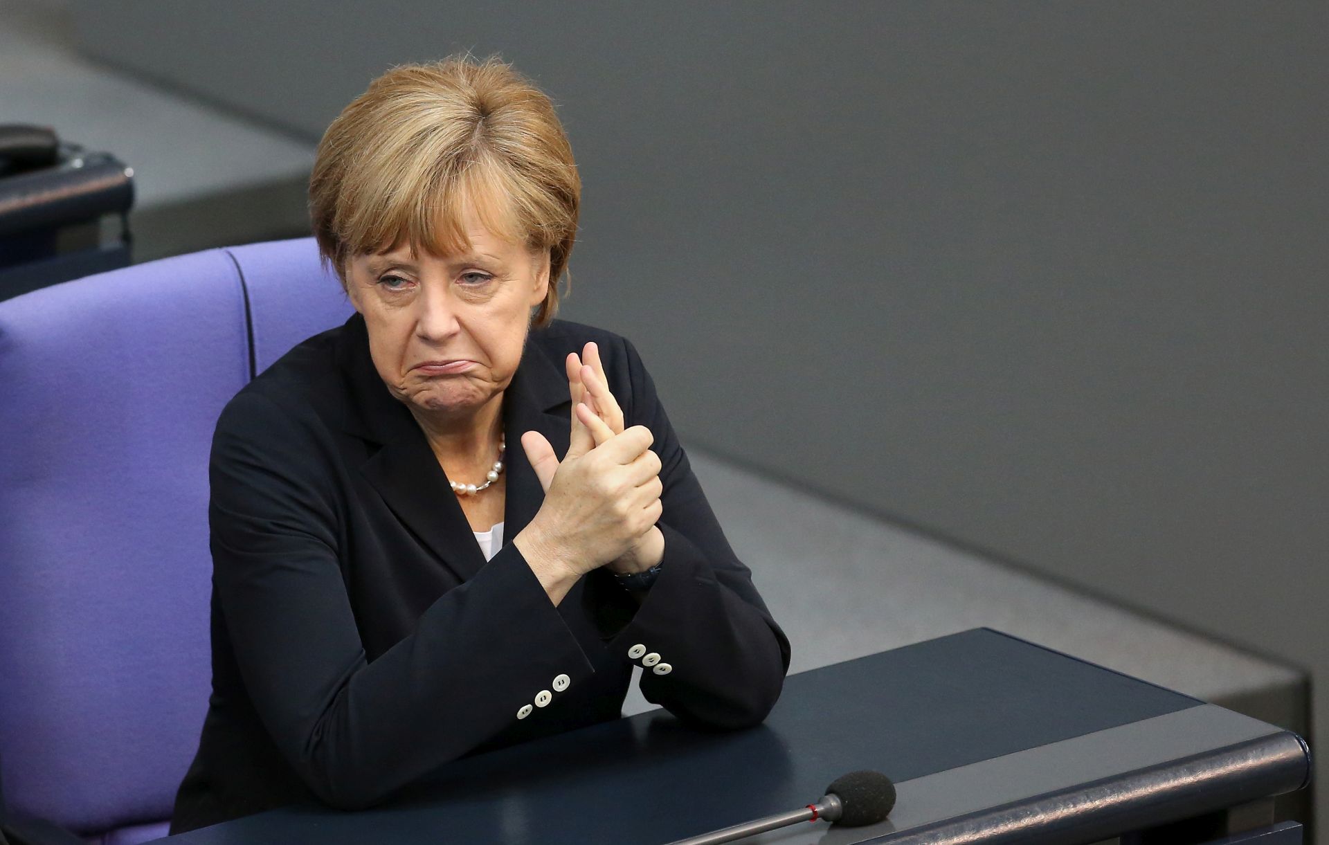 BERLIN, GERMANY - German Chancellor Angela Merkel (Photo by Adam Berry/Getty Images)