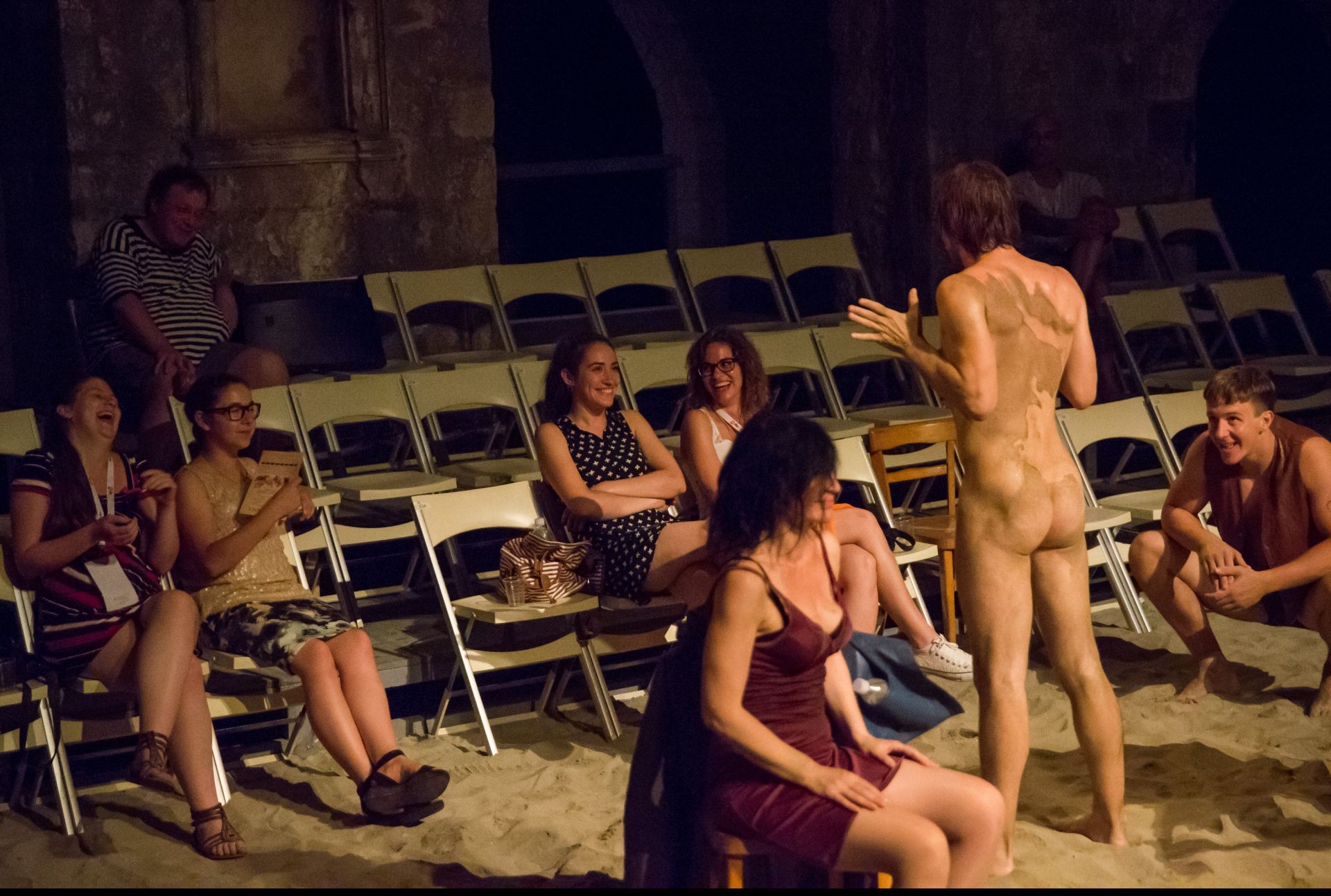 18.07.2015., Tvrdjava Lovrijenac, Dubrovnik - Odrzana generalna proba pred premijeru predstave Elementarne cestice, Michela Houellebecqa. 
Photo: Grgo Jelavic/PIXSELL
