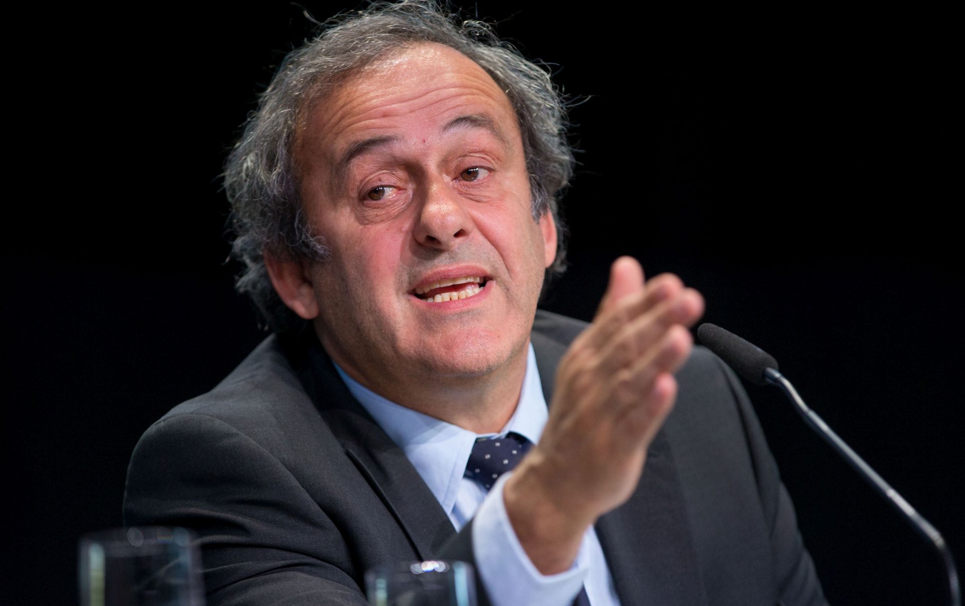 ZURICH, SWITZERLAND - MAY 28: UEFA president Michel Platini attends a press conference prior to the 65th FIFA Congress at Hallenstadion on May 28, 2015 in Zurich, Switzerland. (Photo by Philipp Schmidli/Getty Images)