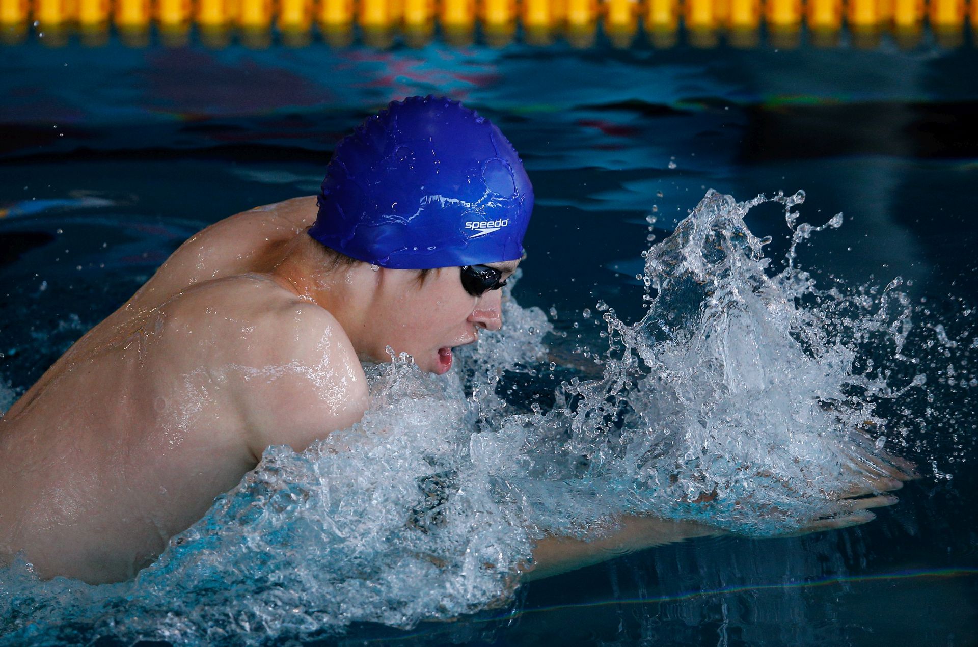 UTRECHT, NETHERLANDS - JULY 19:  Charlie Attwood of Great Britain swims in the Boys 200m Breatstroke during the European Youth Olympic Festival held at the Swimming Pool De Krommerijn on July 19, 2013 in Utrecht, Netherlands.  (Photo by Dean Mouhtaropoulos/Getty Images)