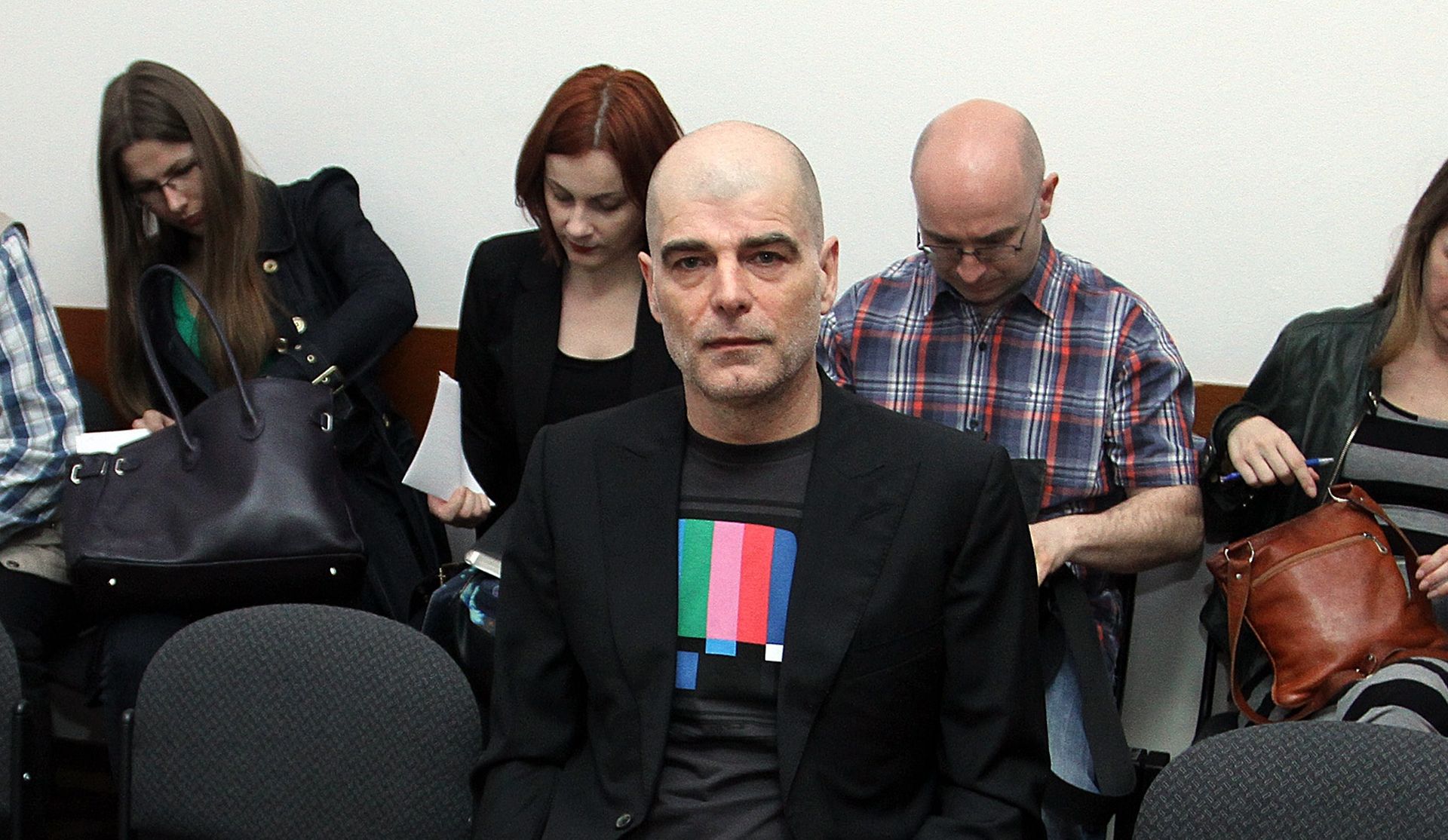 19.04.2013., Zagreb - Sinisa Svilan, tuzen za primanje mita u slucaju Core media, i tuzitelj iznijeli su zavrsnu rijec kod sutkinje Jasne Smiljanic.
Photo: Anto Magzan/PIXSELL