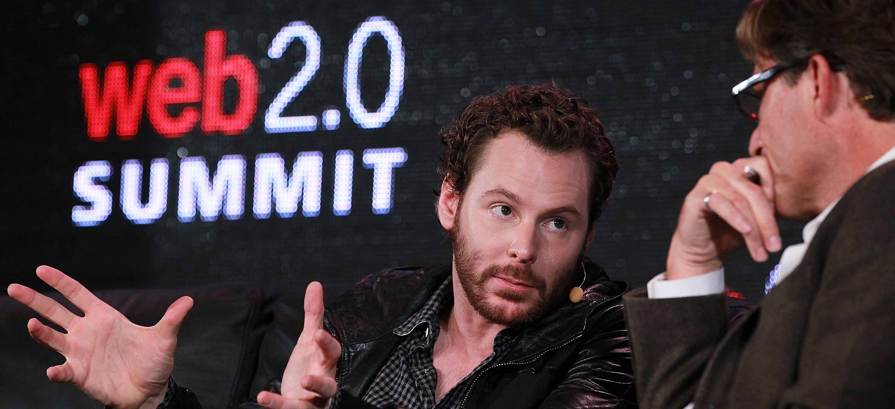 SAN FRANCISCO, CA - OCTOBER 17:  Supyo co-founder Sean Parker (L) in conversation with John Battelle during the 2011 Web 2.0 Summit on October 17, 2011 in San Francisco, California. The 2011 Web 2.0 Summit features keynote addresses by Internet and technology leaders and runs through Wednesday.  (Photo by Justin Sullivan/Getty Images)