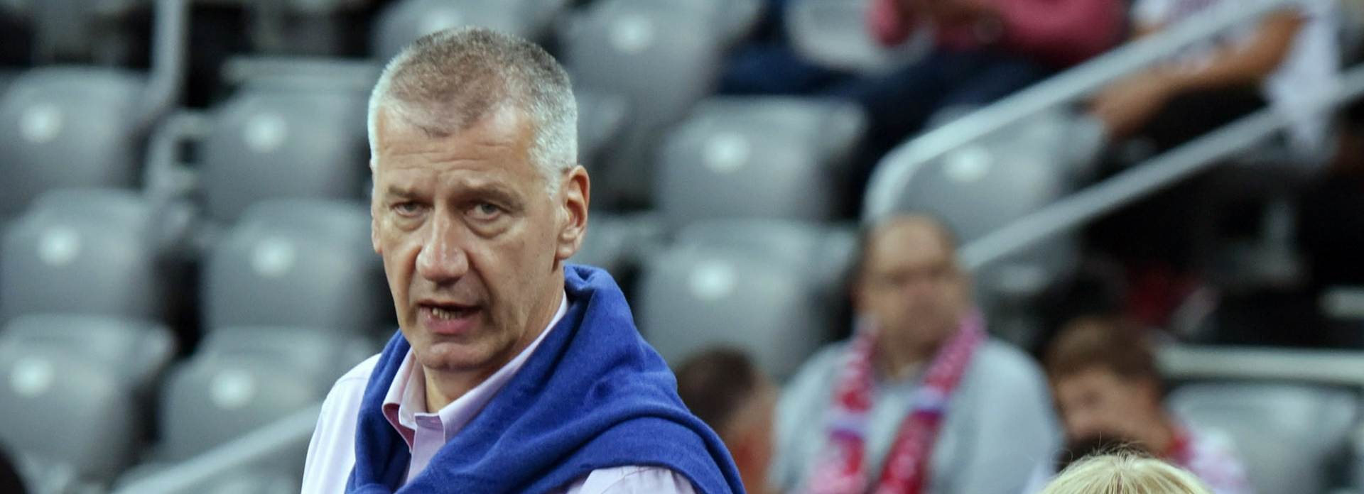 09.09.2015., Arena Zagreb, Zagreb - EuroBasket 2015., skupina C, 04. kolo, Nizozemska - Hrvatska. Eurobasket 2015 po prvi puta odrzava se u cetiri drzave. Hrvatska (Zagreb), Njemacka (Berlin), Litvija (Riga) i Francuska (Montpellier) ugostit ce kosarkase tijekom grupnih susreta dok ce se zavrsnica turnira odrzati u francuskom Lilleu. Biserka Petrovic, Aleksandar Petrovic. 
Photo: Hrvoje Jelavic/PIXSELL
