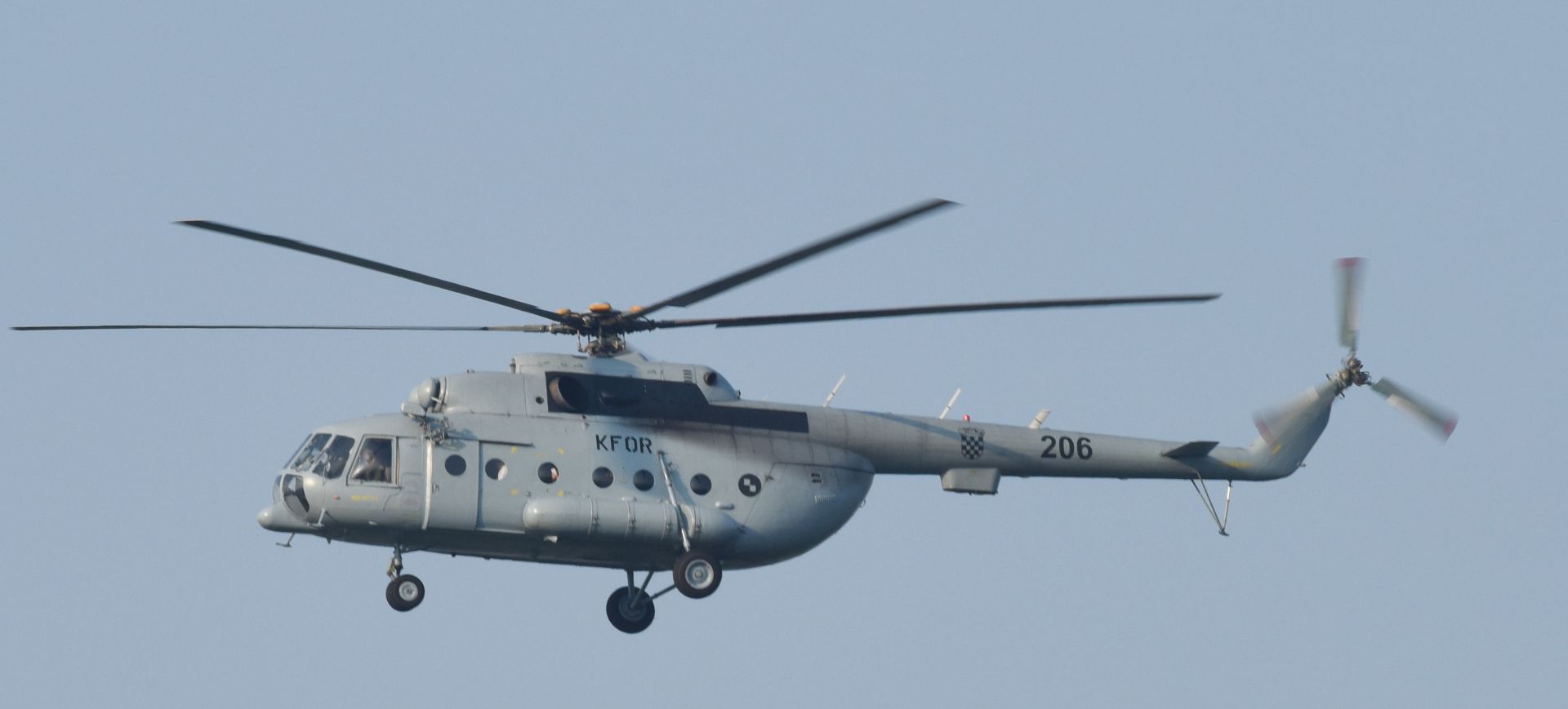 06.08.2015., Knin - Vojni helikopter Mi-8. 
Photo: Hrvoje Jelavic/PIXSELL