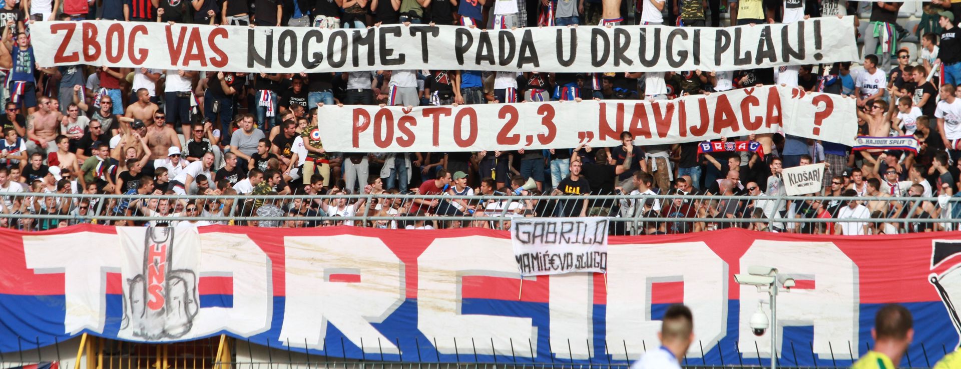 04.10.2015., Poljud, Split - MAXtv 1. HNL, 12. kolo, HNK Hajduk - NK Istra 1961. Torcida. 
Photo: Miranda Cikotic/PIXSELL