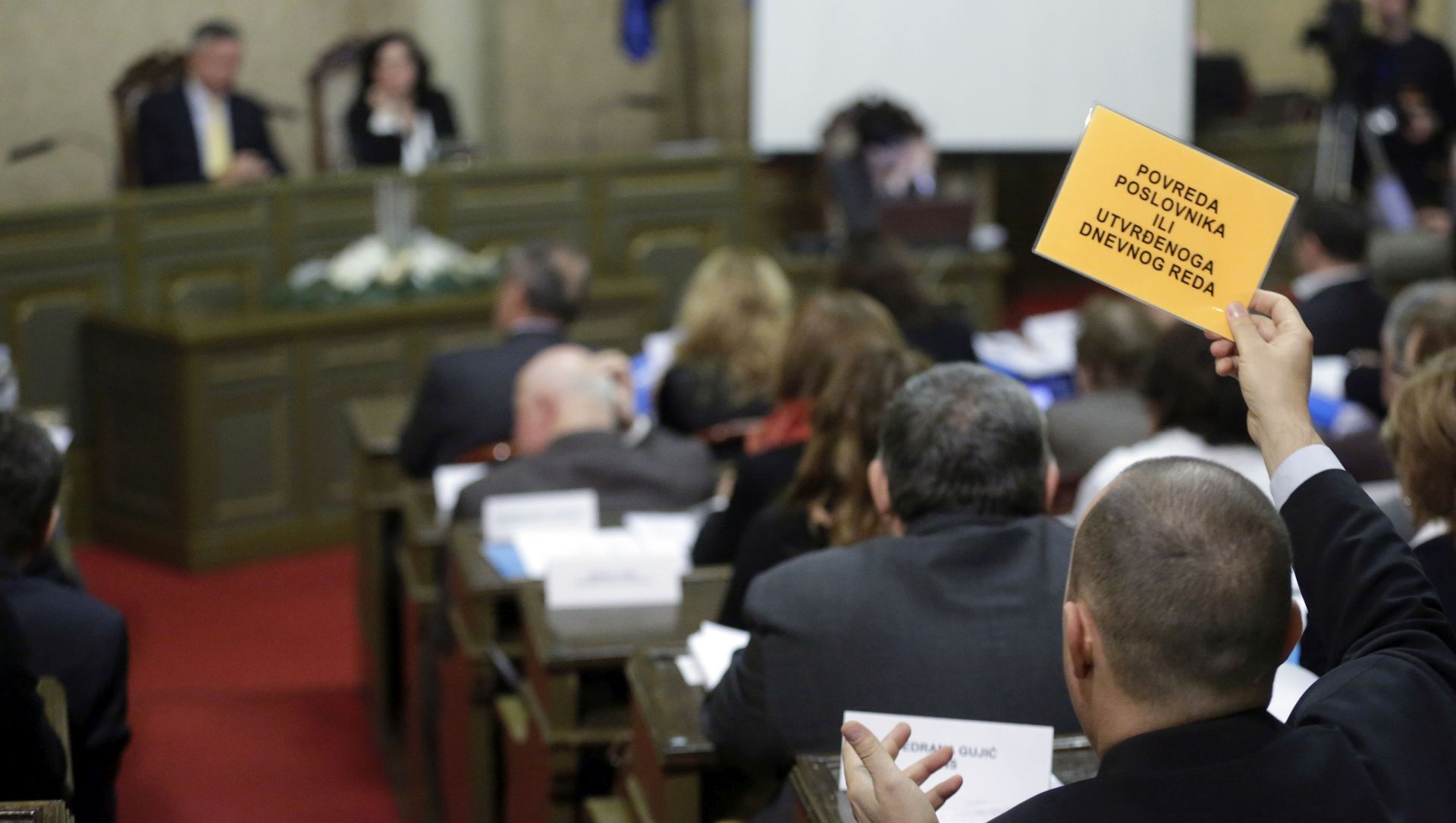 Zagreb, 01.12.2015 - 34. sjednica Gradske skuptine grada Zagreba. 
foto HINA/ Denis CERIÆ /dc