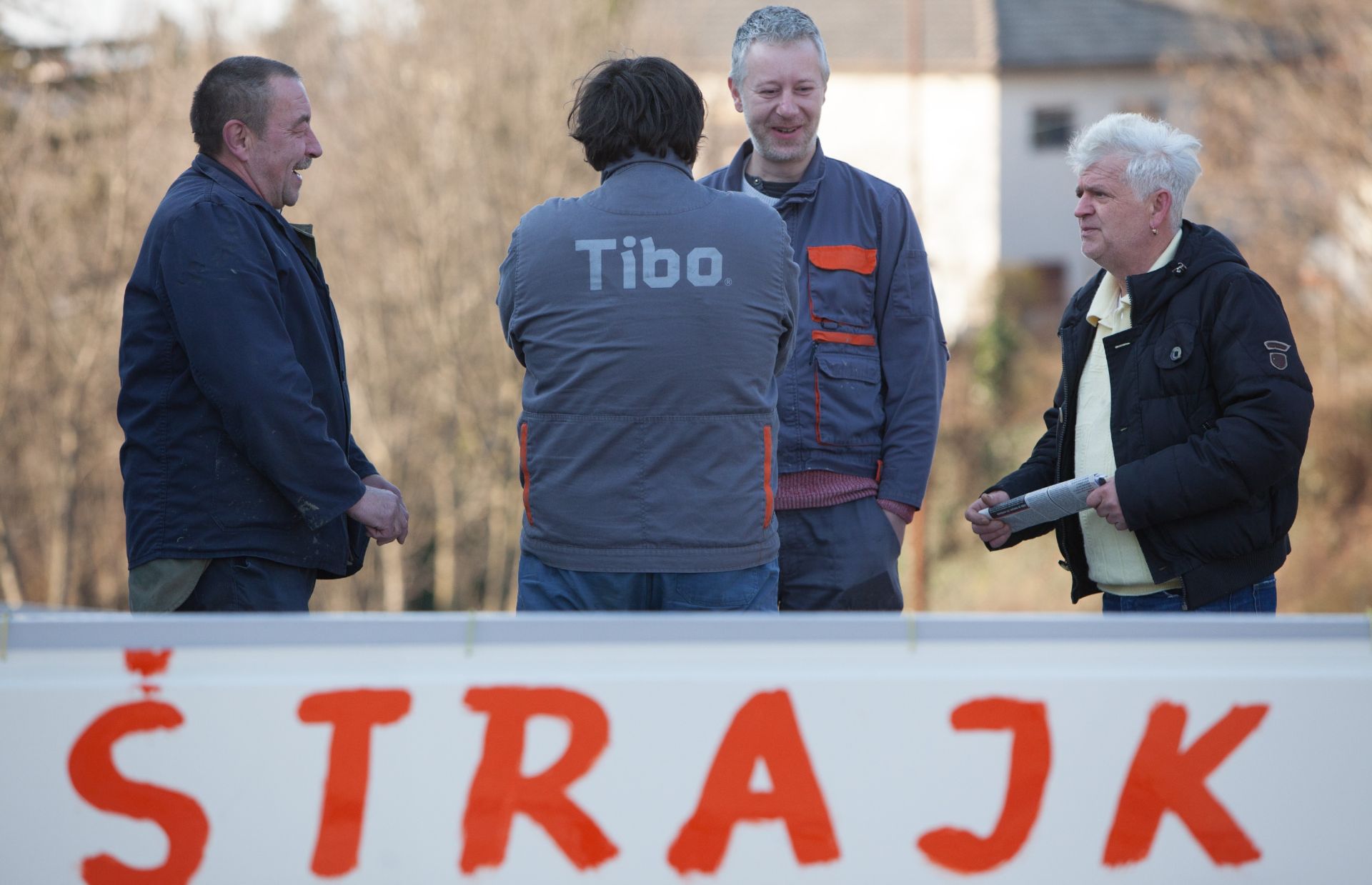 18.03.2015., Matulji - Radnici tvornice industrijske i brodske opreme TIBO 3. maj idu u strajk. Traze isplatu tri zaostale place, a sumnjaju u nestanak novca za pokrenutu privatizaciju.
Photo: Nel Pavletic/PIXSELL