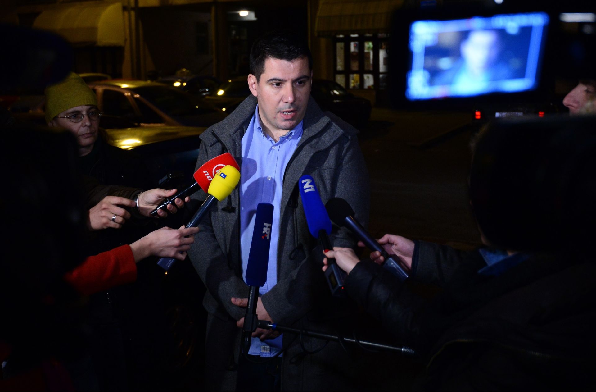 14.12.2015., Zagreb -  Glasnogovornik MOSTA-a Nikola Grmoja, odrzao konferenciju za medije u zagrebackom naselju Stenjevac. 
Photo: Marko Prpic/PIXSELL