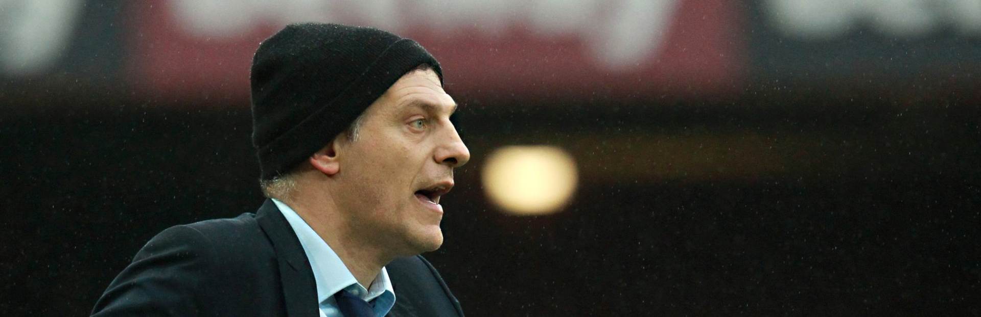 epa05086063 West Ham manager Slaven Bilic reacts during the English Premier League soccer match between West Ham and Liverpool at Upton Park in London, Britain, 02 January 2016.  EPA/SEAN DEMPSEY EDITORIAL USE ONLY. No use with unauthorized audio, video, data, fixture lists, club/league logos or 'live' services. Online in-match use limited to 75 images, no video emulation. No use in betting, games or single club/league/player publications.