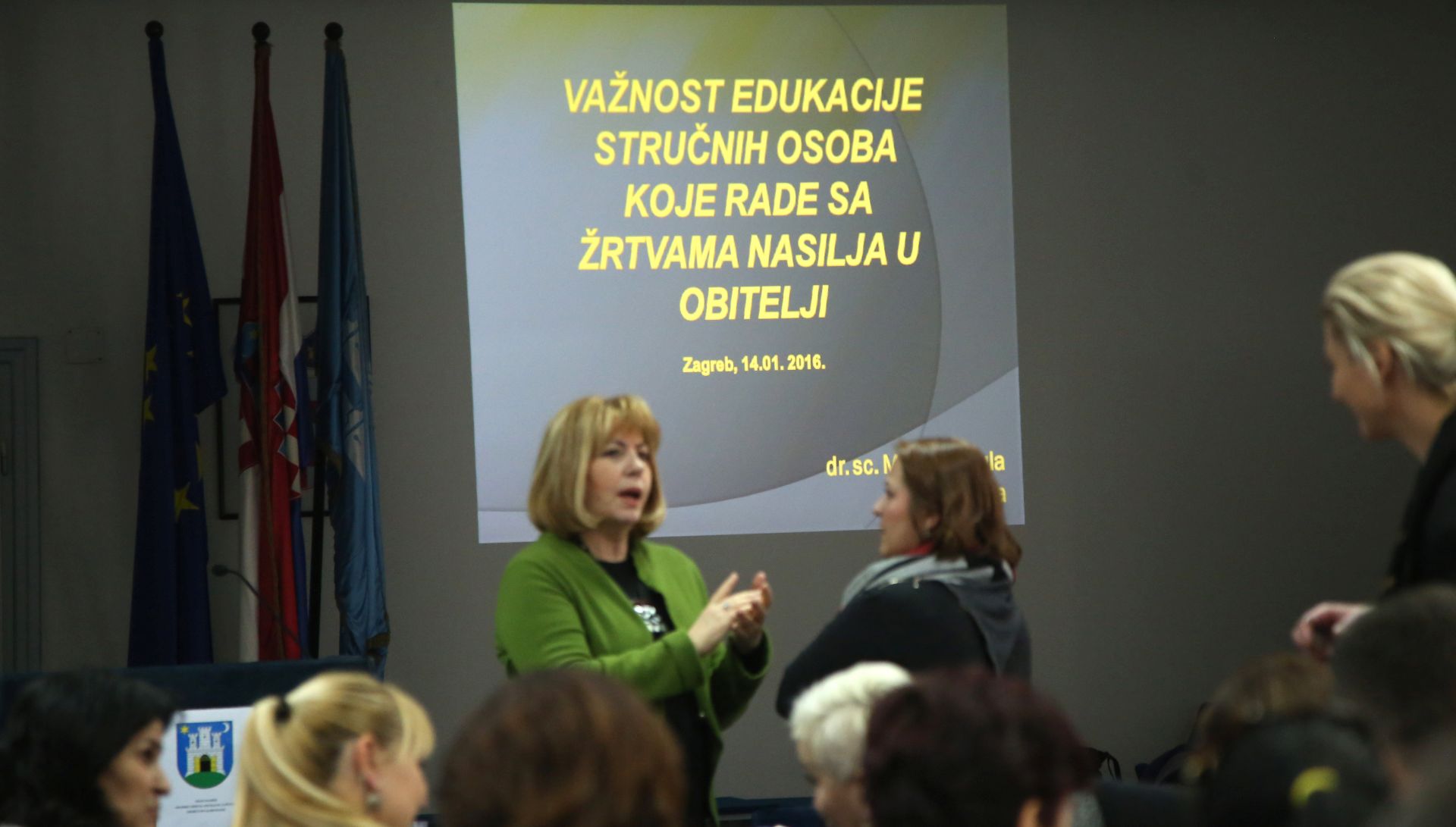 Zagreb, 14.01.2016. - Okrugli stol "Vanost edukacije struènih osoba koje rade sa rtvama nasilja u obitelji" u Tribini Grada Zagreba. 
foto HINA/ Lana SLIVAR DOMINIÆ/ lsd