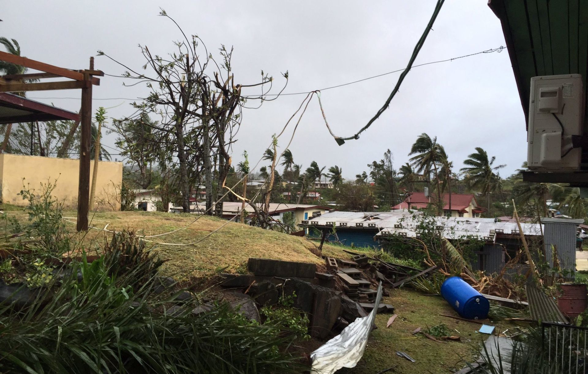 epa05173056 A handout imaged obtained on 21 February 2016 shows scenes of Tropical Cyclone Winston's destruction in Ba, Fiji. Category 5 Tropical Cyclone Winston made landfall in Fiji on 20 February.  EPA/Naziah Ali / HANDOUT AUSTRALIA AND NEW ZEALAND OUT HANDOUT EDITORIAL USE ONLY