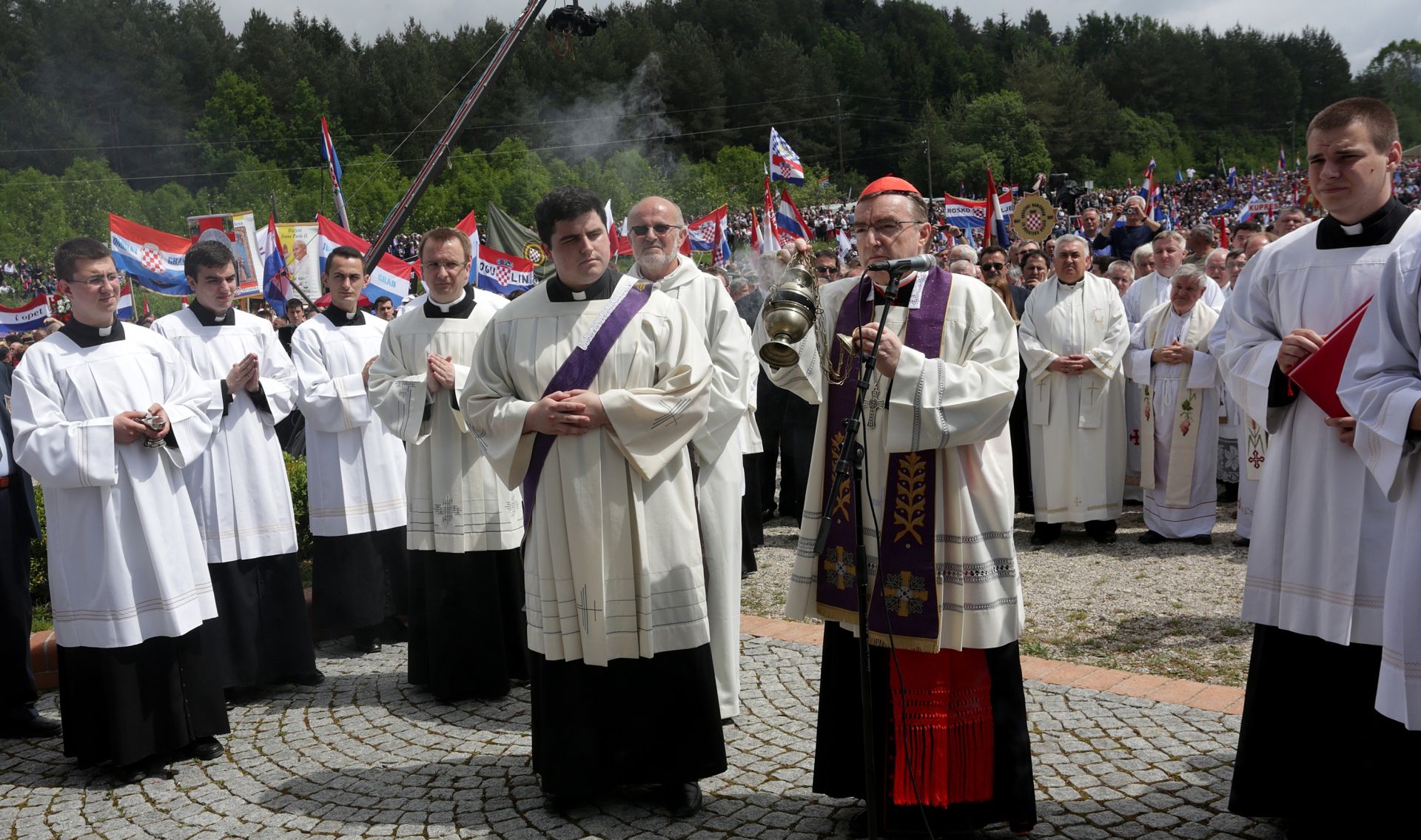 16.05.2015., Bleiburg, Austrija - Komemoracija na Bleiburskome polju povodom 70. godisnjice Bleiburske tragedije. Kardinal Josip Bozanic. Photo: Zarko Basic/PIXSELL