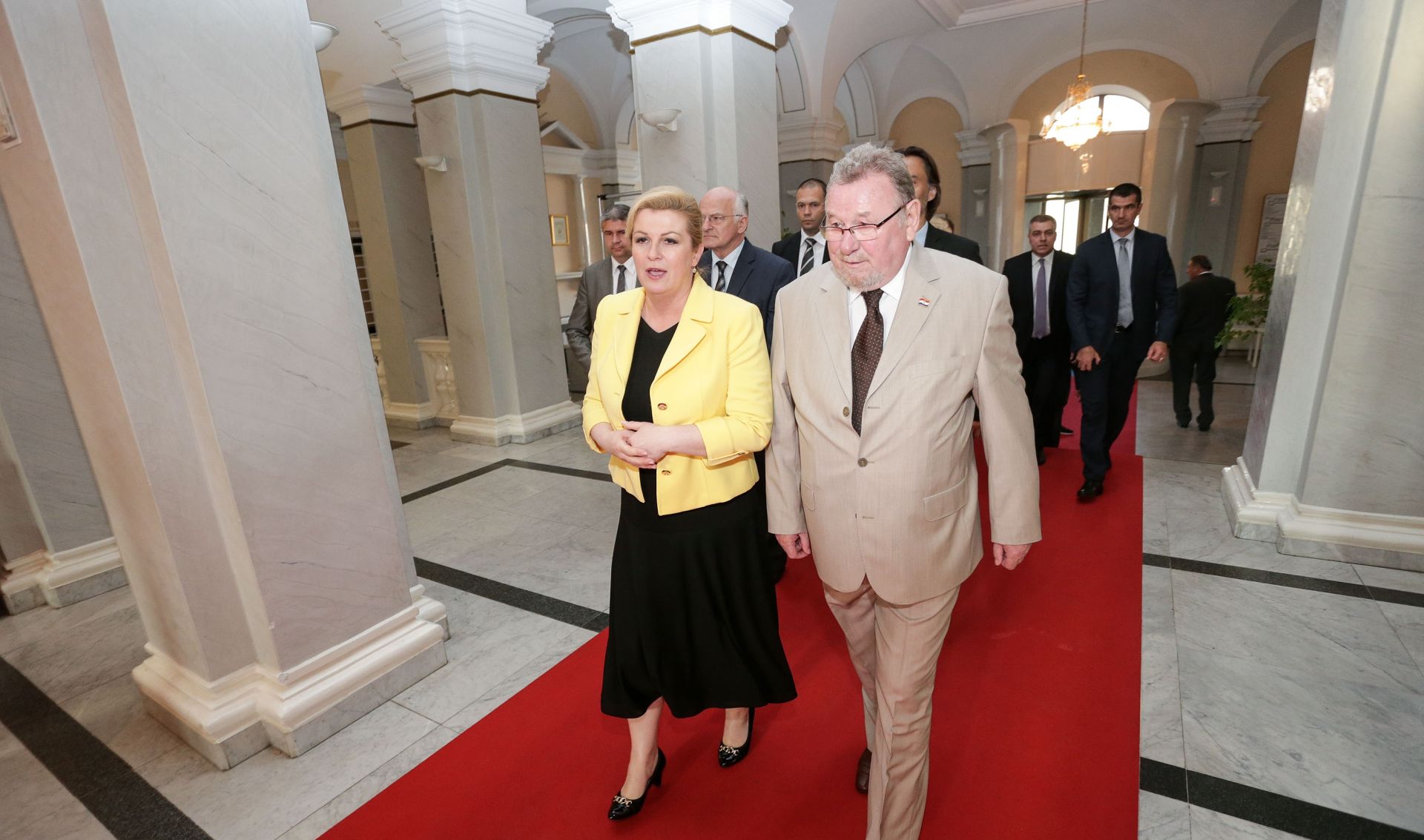 30.06.2015., Zagreb - Svecana promocija knjige Vladimira Seksa 1991. - moja sjecanja na stvaranje Hrvatske i Domovinski rat.  Kolinda Grabar Kitarovic, Vladimir Seks. 
Photo: Petar Glebov/PIXSELL