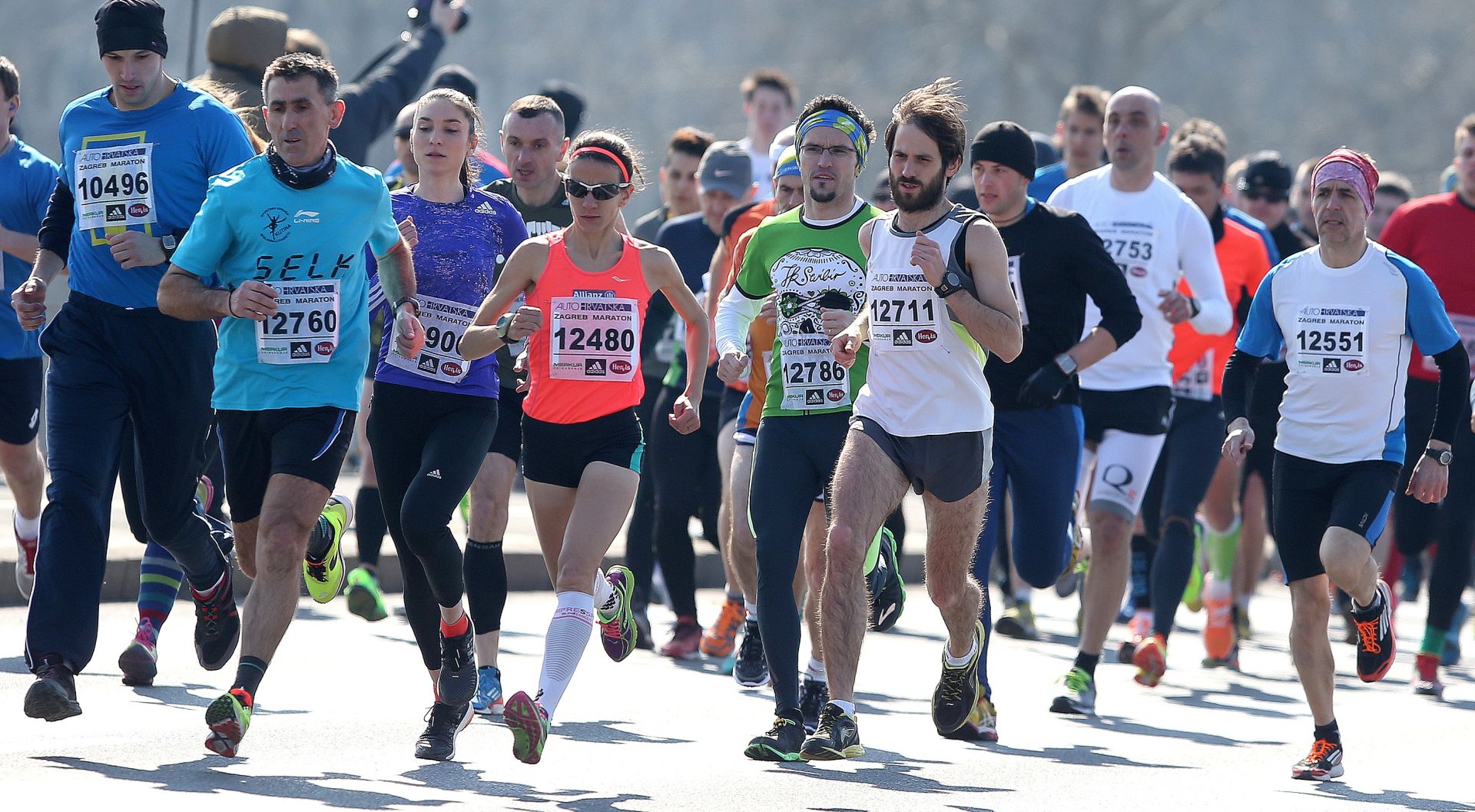 08.03.2015.,  Zagreb - Atletska utrka Holjevka 2015, duzine 10 km u organizaciji Zagrebackog atletskog saveza u suradnji sa Zakaldom policijske solidarnosti. Pobjednici u zenskoj i muskoj kategoriji  Lisa Stublic Nemec i Srdjan Samardzic.
Photo: Igor Kralj/PIXSELL