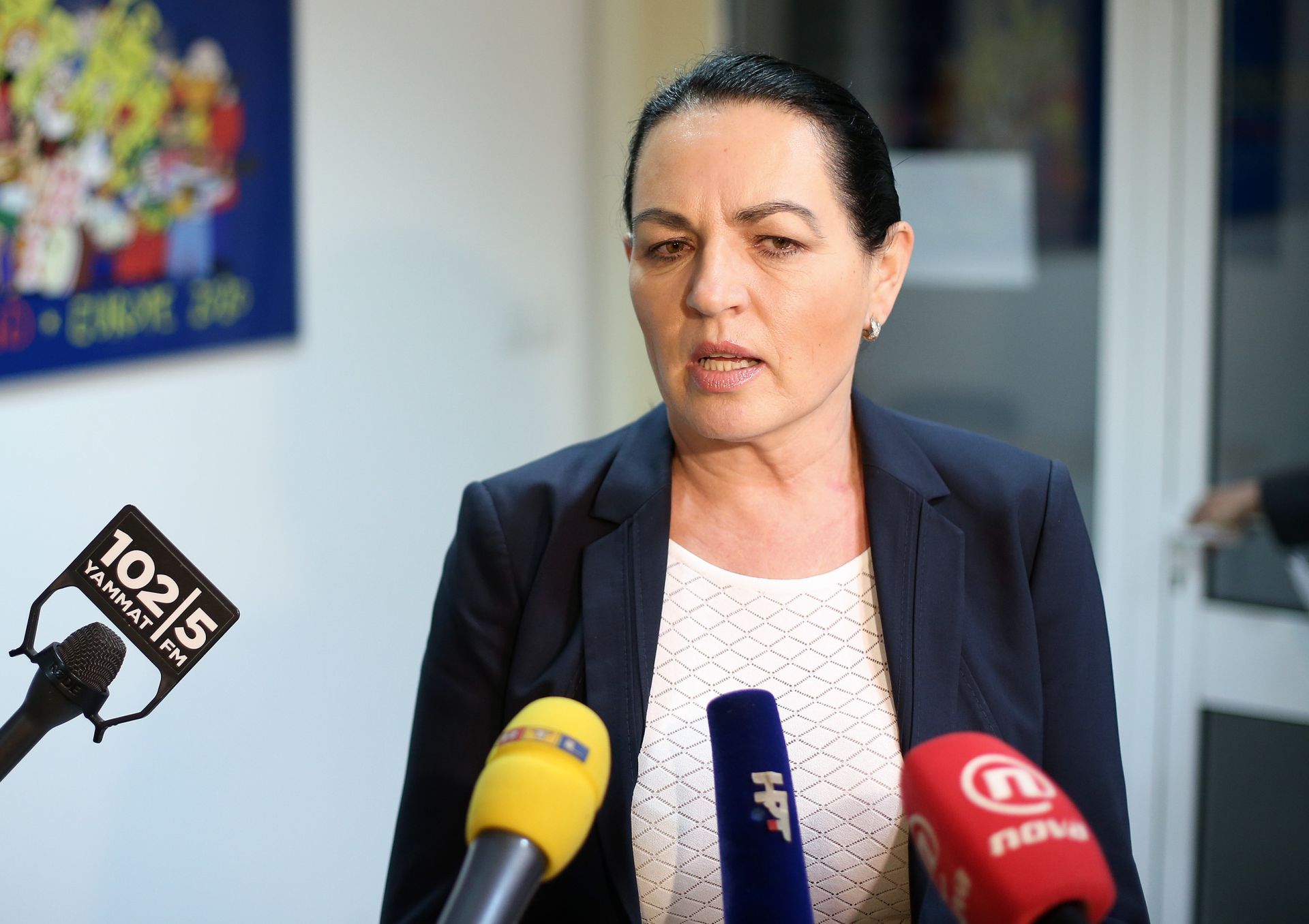 09.03.2016.,  Zagreb - Ministrica uprave Dubravka Jurlina Alibegovic dala je izjavu o predlozenom smanjivanju rashoda.  Photo: Petar Glebov/PIXSELL
