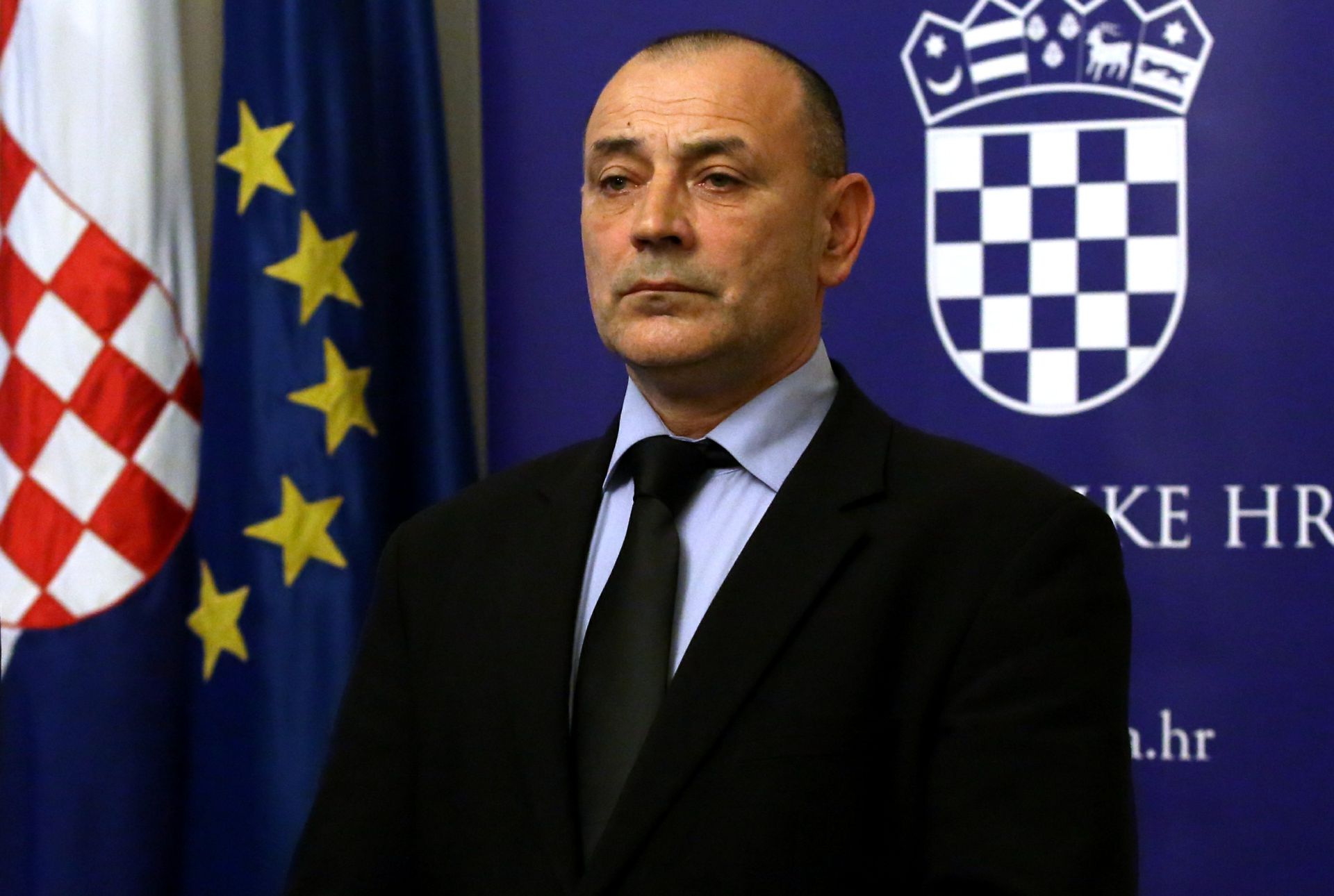 Zagreb, 15.03.2016. - Novi ministar branitelja Tomo Medved predstavljen je na konferenciji za medije u Banskim dvorima. Na fotografiji Tomo Medved. foto HINA / Lana SLIVAR DOMINIÆ/ lsd