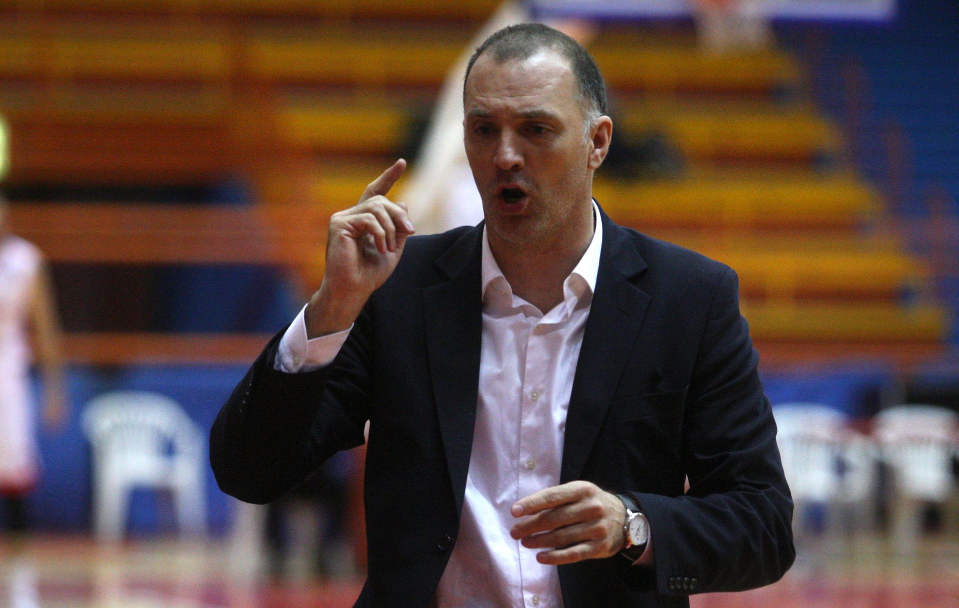 Zagreb, 06.03.2016 - 26. kolo ABA lige, Cedevita - MZT Skopje. Na fotografiji trener Cedevite Veljko Mriæ. 
foto HINA/ Daniel KASAP / dk