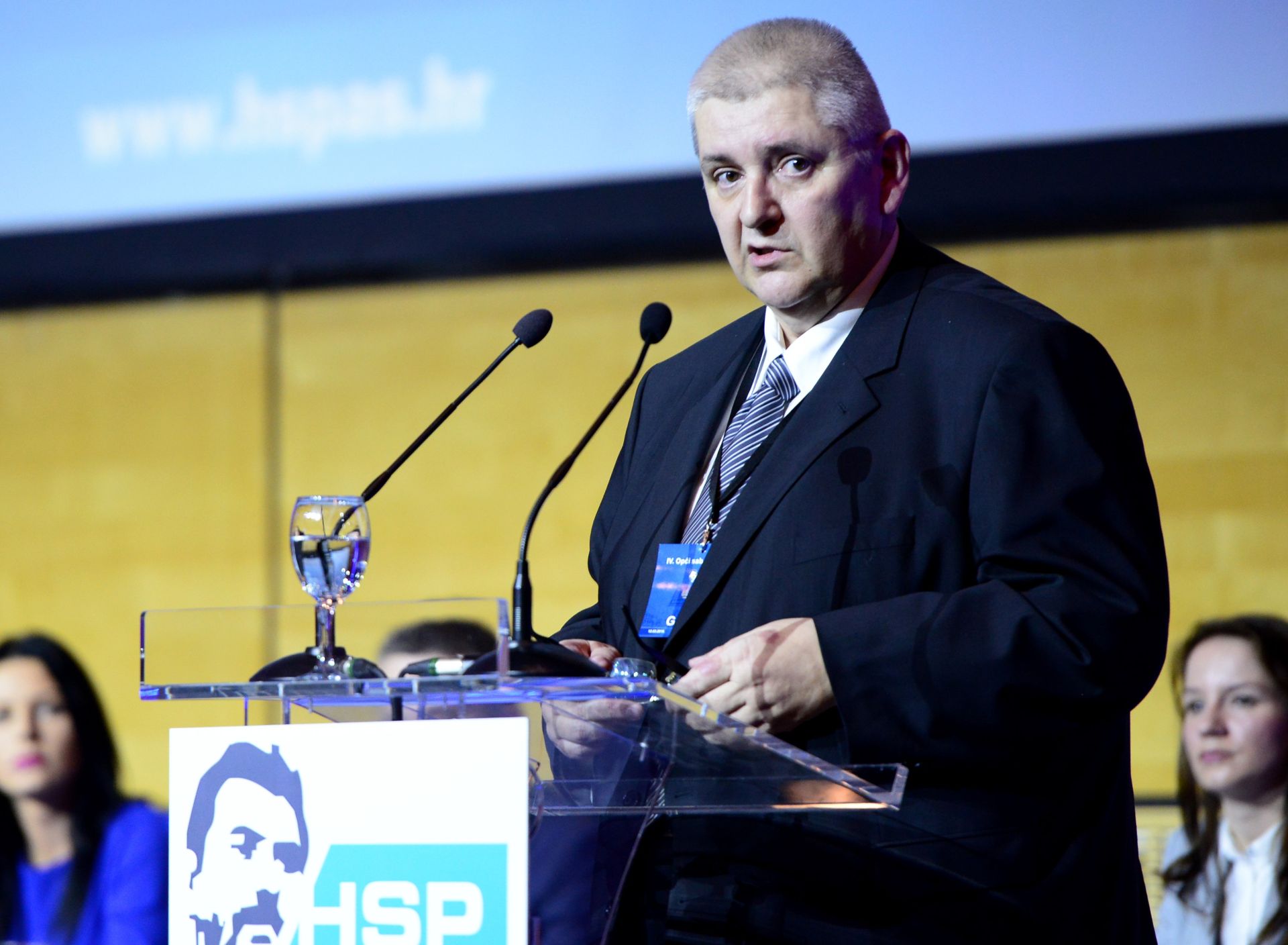 12.3.2016., Zagreb -  U kongresnom centru Hypo, odrzan IV. opci sabor Hrvatske stranke prava dr. Ante Starcevic (HSP AS). Anto Djapic. Photo: Marko Prpic/PIXSELL