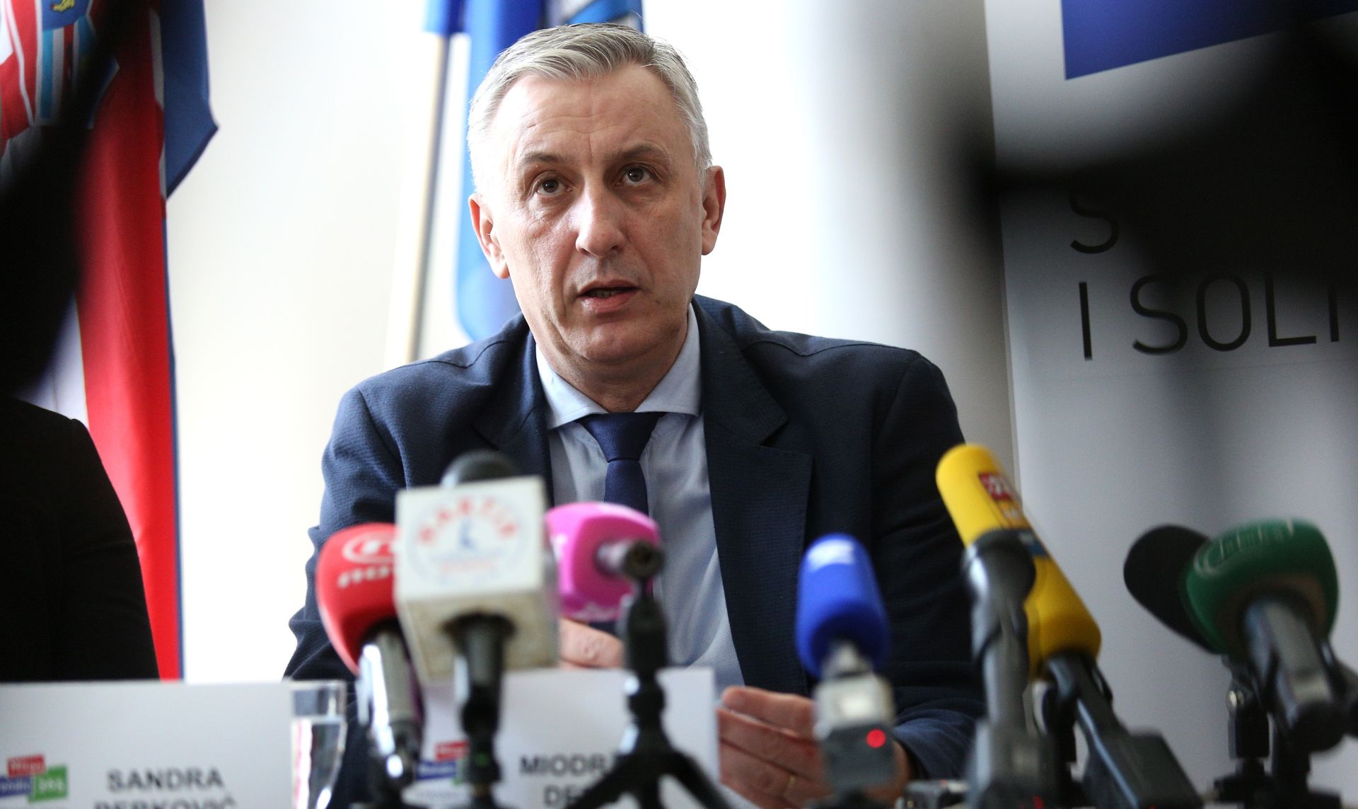 20.03.2016., Zagreb - Konferencija za medije stranke Milan Bandic 365 o donosenju proracuna RH za 2016. godinu. Miodrag Demo. 
Photo: Anto Magzan/PIXSELL