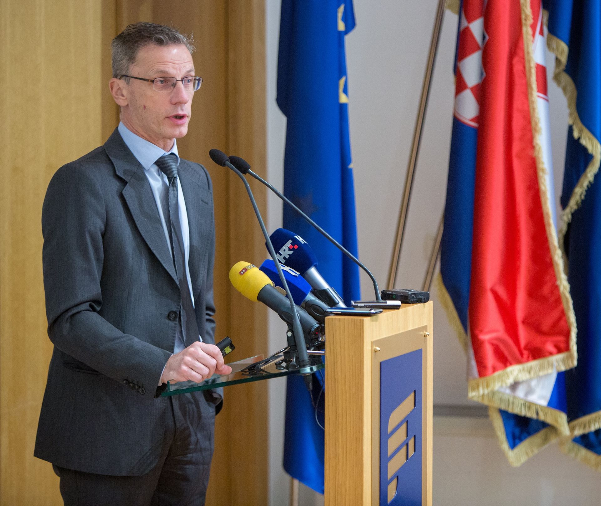 11.03.2016. Rijeka - Na Ekonomskom fakultetu guverner HNB-a Boris Vujcic odrzao je predavanje - utjecaj monetarne politike na konkurentnost Hrvatske. 
Photo: Nel Pavletic/PIXSELL