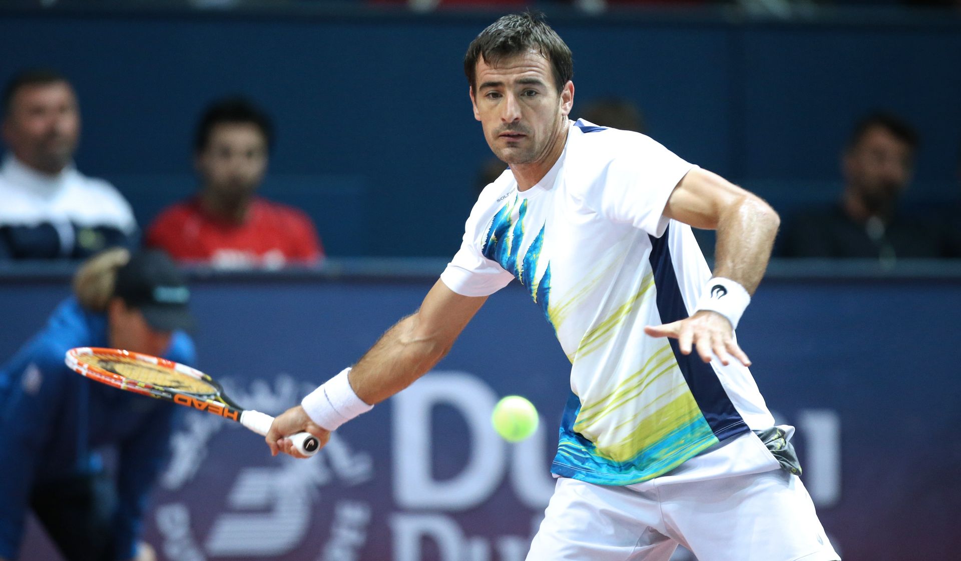 05.02.2015., Dom sportova, Zagreb - 10. ATP turnir PBZ Zagreb Indoors 2015, 2 kolo, Marcel Granollers (ESP) - Ivan Dodig (CRO). Photo: Sanjin Strukic/PIXSELL