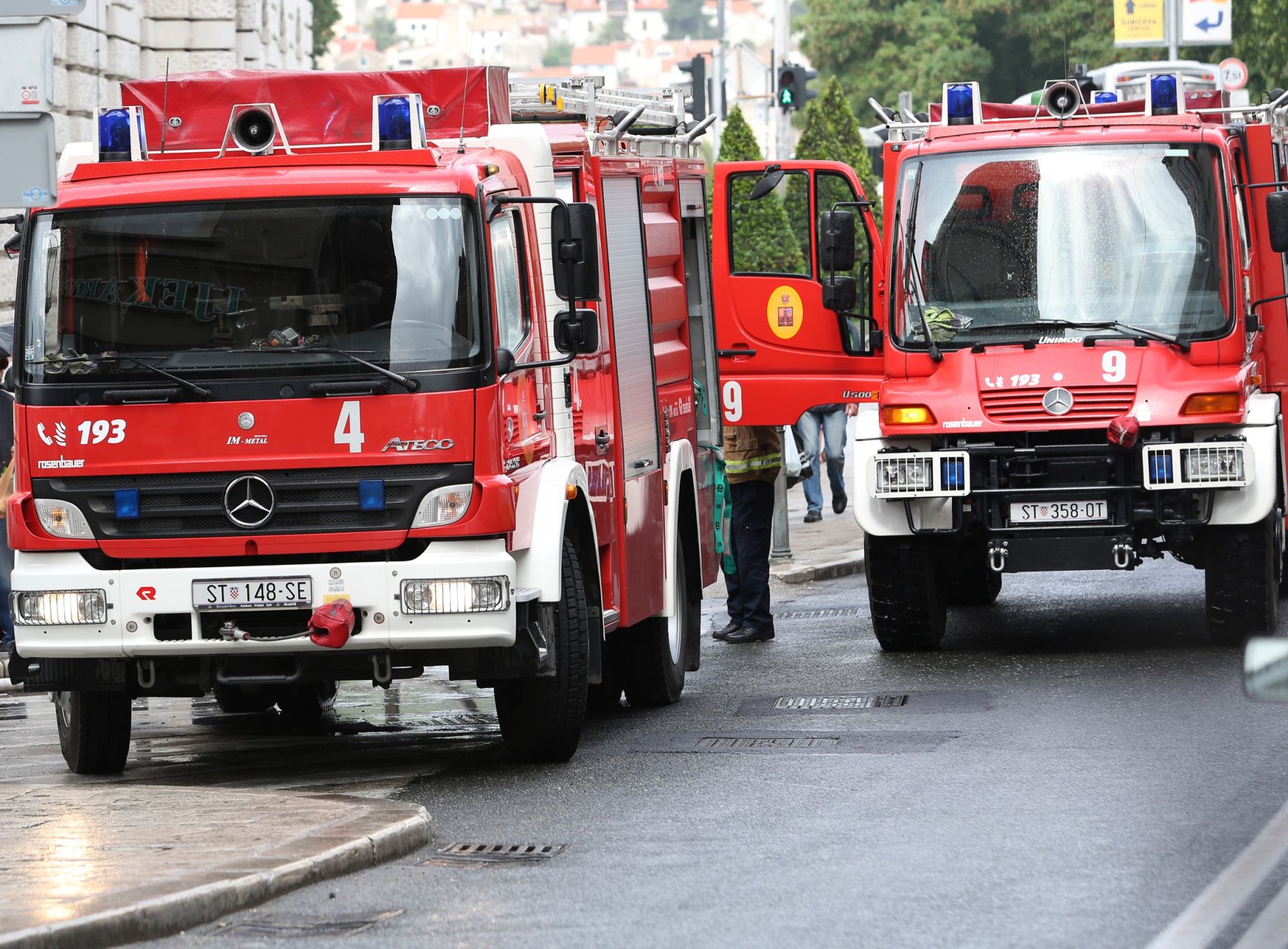 24.05.2016., Split - U pizzeriji Bakra u Ulici svetog Petra izbio je pozar. Photo: Miranda Cikotic/PIXSELL