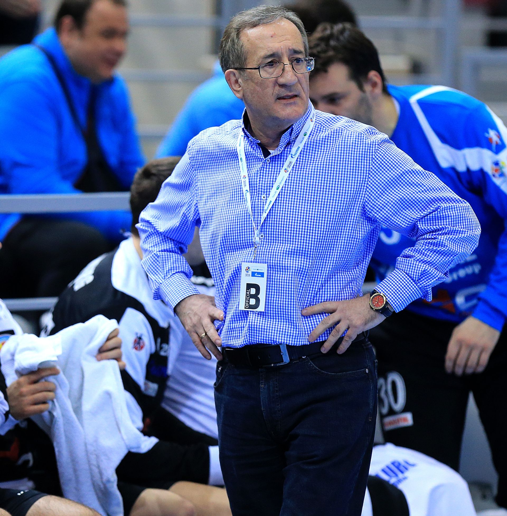 27.02.2014., SD Gradski vrt, Osijek - Seha liga, 14. kolo, RK Nexe - RK Metalurg Skopje. Lino Cervar. 
Photo: Davor Javorovic/PIXSELL