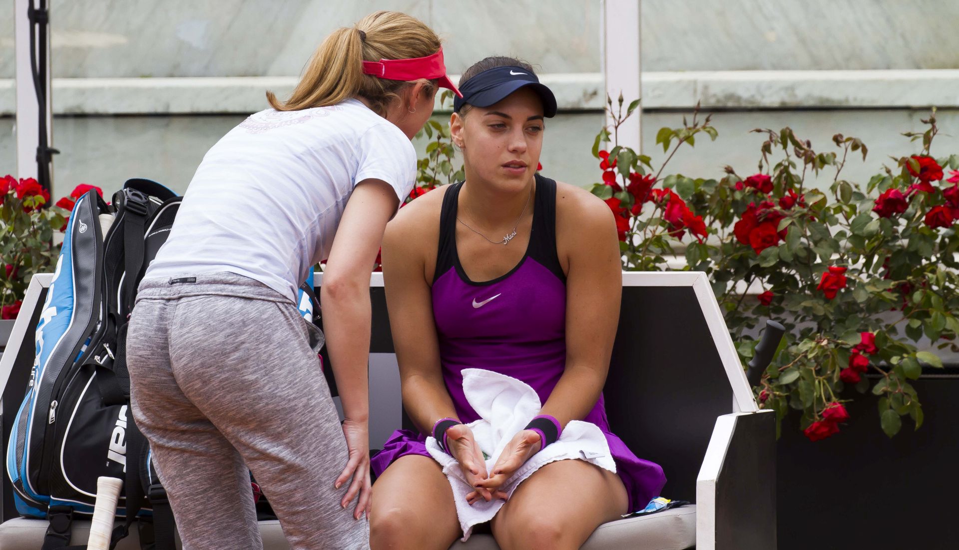 Rim, 8.5.2016 - Hrvatska tenisaèica Ana Konjuh poraena je od Heather Watson iz Velike Britanije u drugom kolu kvalifikacija za WTA tunir u Rimu sa 7-5 4-6 6-3.
foto HINA/ Cesare GRASSELLI/ ua