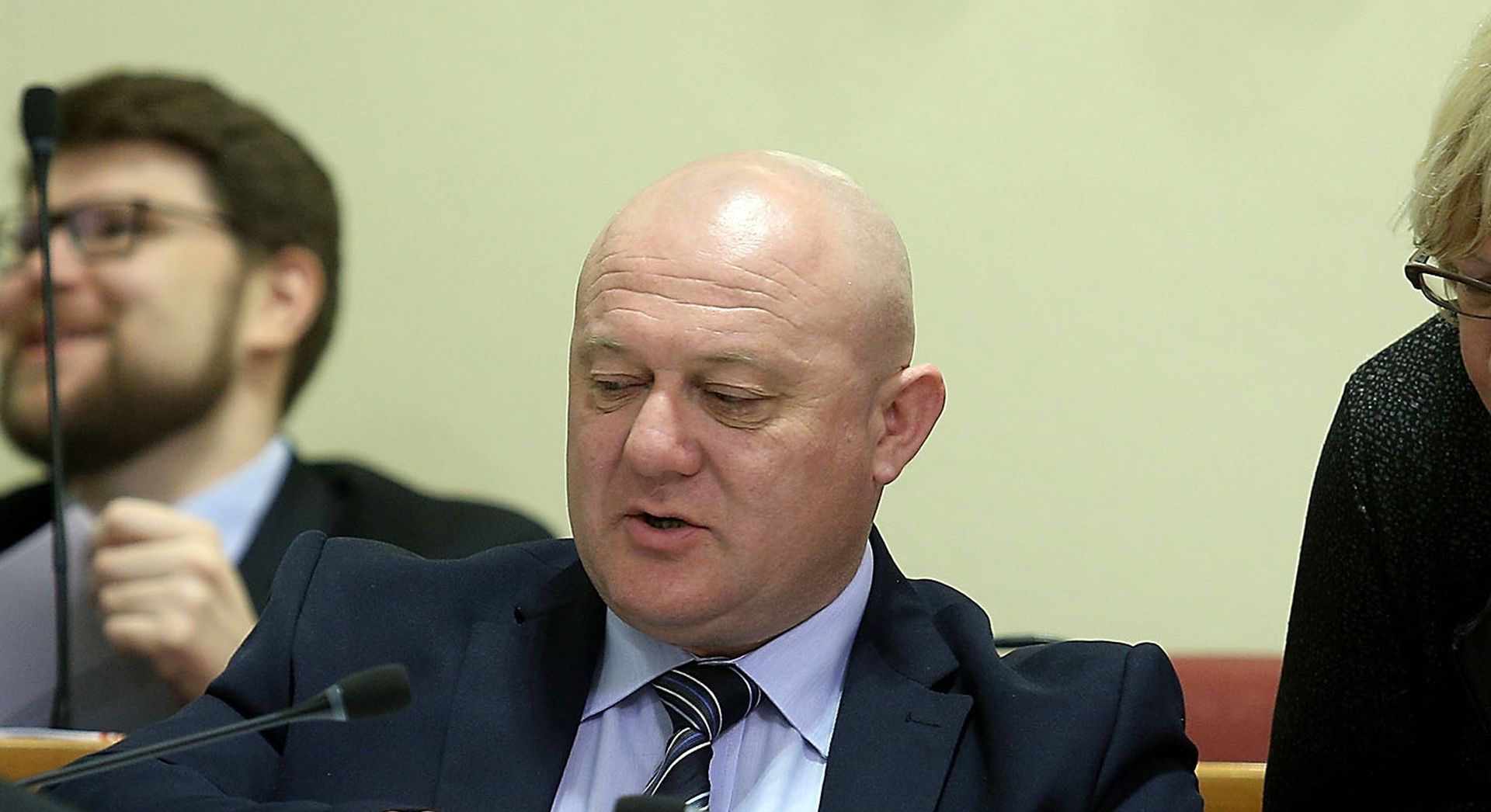 21.03.2016., Zagreb - Sabor bi glasovanjem o do sada raspravljenim tockama dnevnog reda, od kojih su najvaznije proracun za 2016. godinu i potvrda novog ministra branitelja, trebao zakljuciti drugu sjednicu. Tomislav Koncevski prvi je put u Saboru govorio kao novi predsjednik Laburista.
Photo: Patrik Macek/PIXSELL