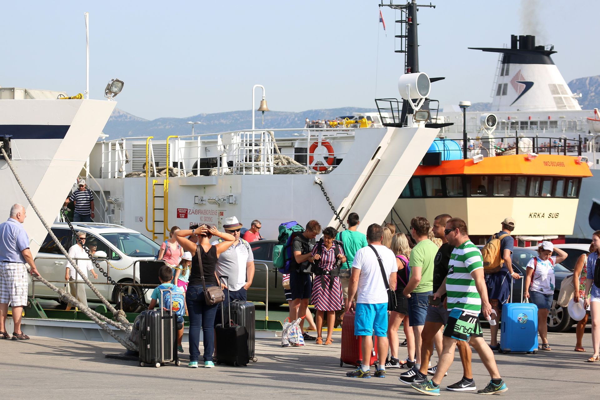 23.07.2016., Split - Prometne guzve u splitskoj trajektnoj luci. 
Photo: Borna Filic/PIXSELL