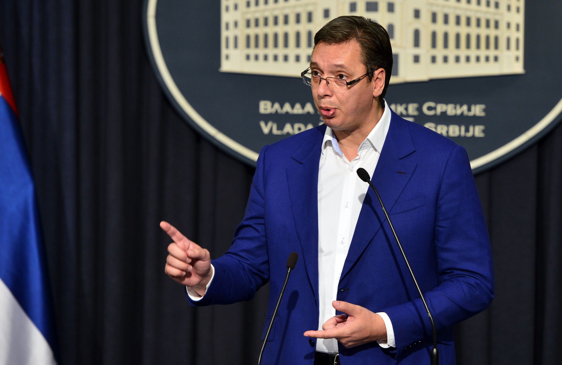 Beograd, 1. kolovoza 2016.- U Hrvatskoj se vodi ogoljena antisrpska politika koju Srbija nièim nije isprovocirala, rekao je u ponedjeljak srbijanski premijer Aleksandar Vuèiæ i kazao kako je o takvom navodnom ponaanju Hrvatske u pismu upozorio èelnike Europske unije. 
foto HINA / Rade PRELIÆ / TANJUG / mm