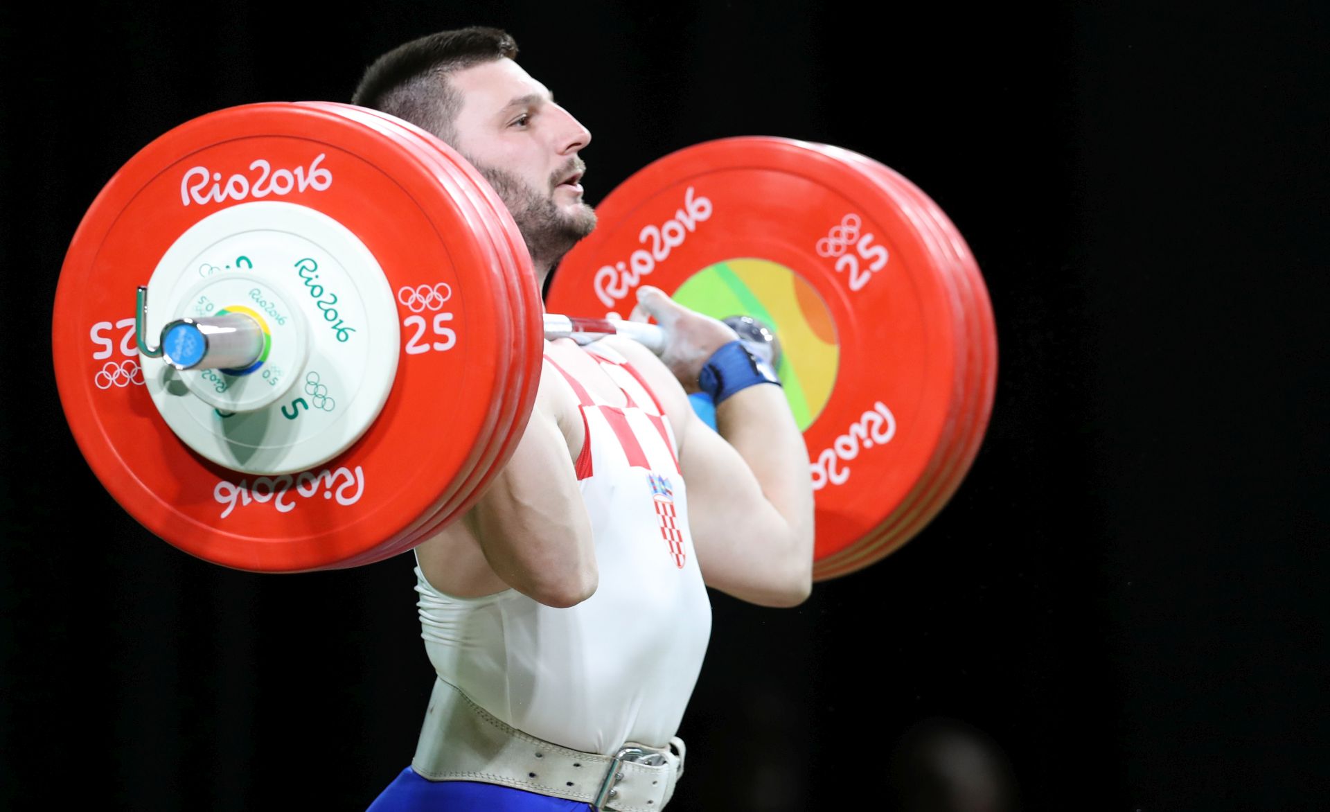 Rio de Janeiro, 12.08.2016 - Hrvatski dizaè utega Amar Musiæ tijekom natjecanja u kategoriji do 85 kilograma na Olimpijskim igrama u Rio de Janeiru.
foto HINA/ Damir SENÈAR /ds