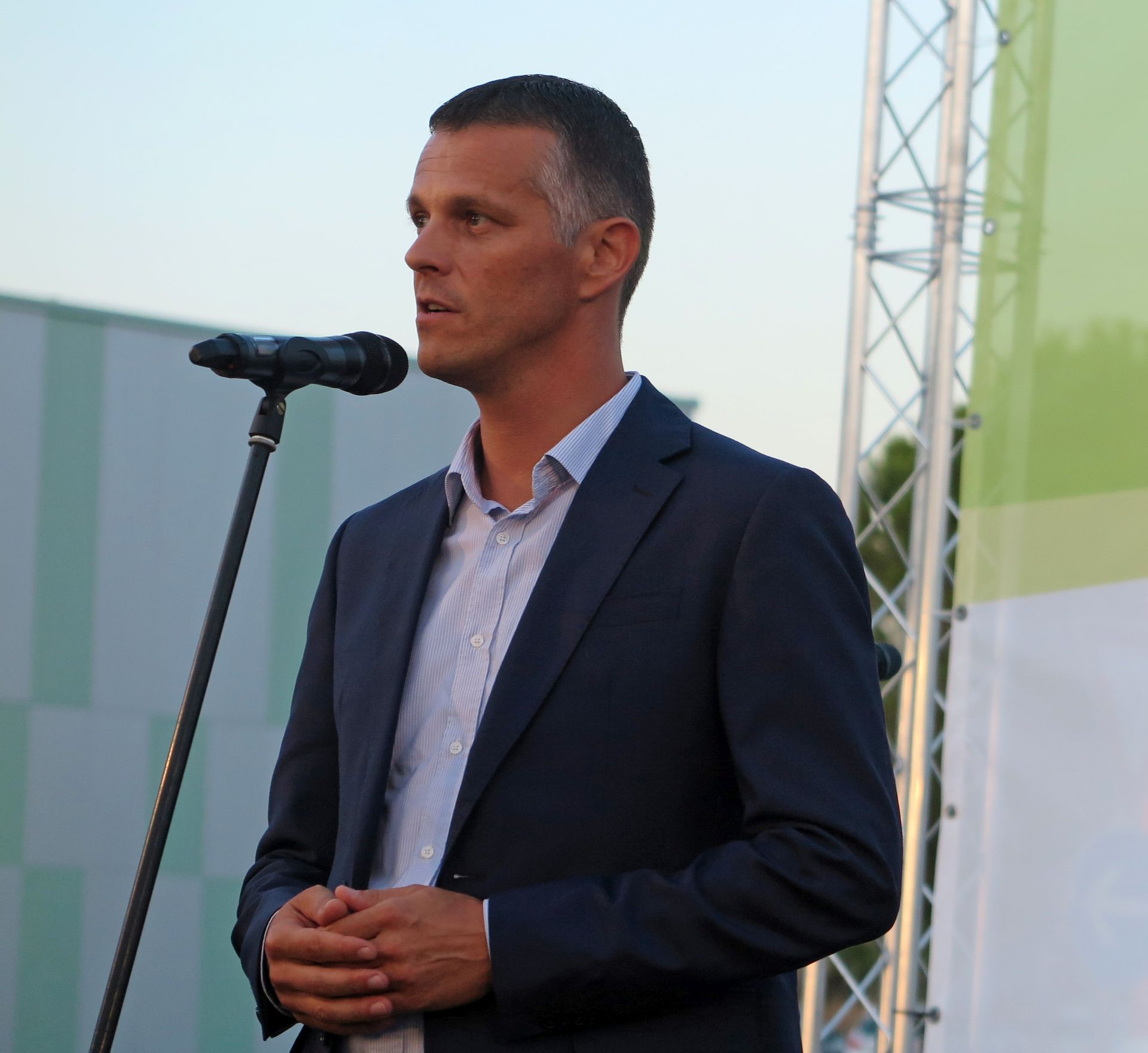 Pula, 31.8.2016 - Novi trgovaèki centar Pula City Mall sveèano je otvoren u Puli. Na slici upan Valter Flego.
foto HINA/ Daniel SPONZA/ ua