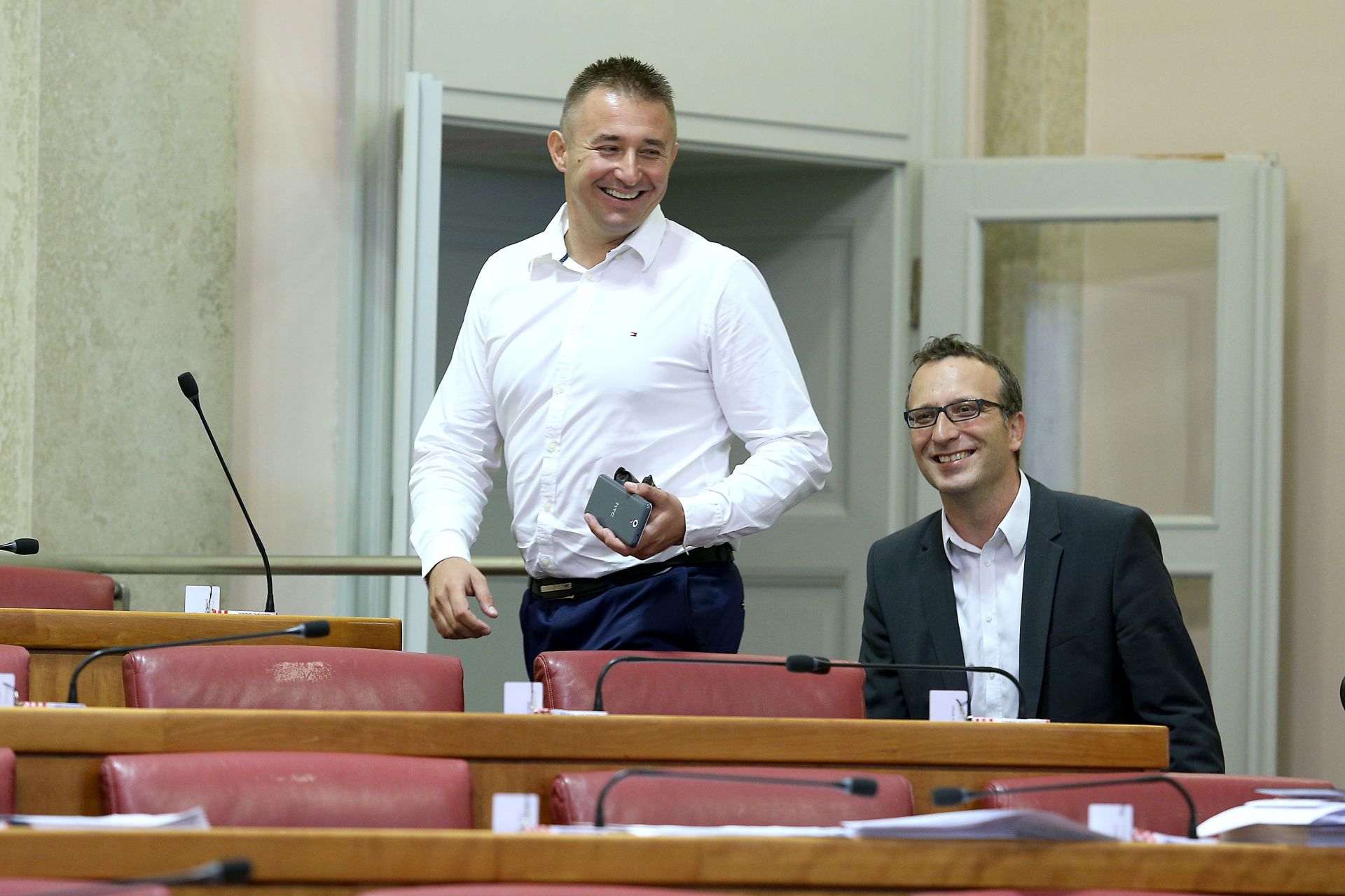 17.06.2016., Zagreb - Sjednica Sabora nastavljena je stankom na trazenje Stipe Petrine zbog jucerasnjih dogadjanja u Saboru. Maro Kristic, Marko Sladoljev
Photo: Patrik Macek/PIXSELL