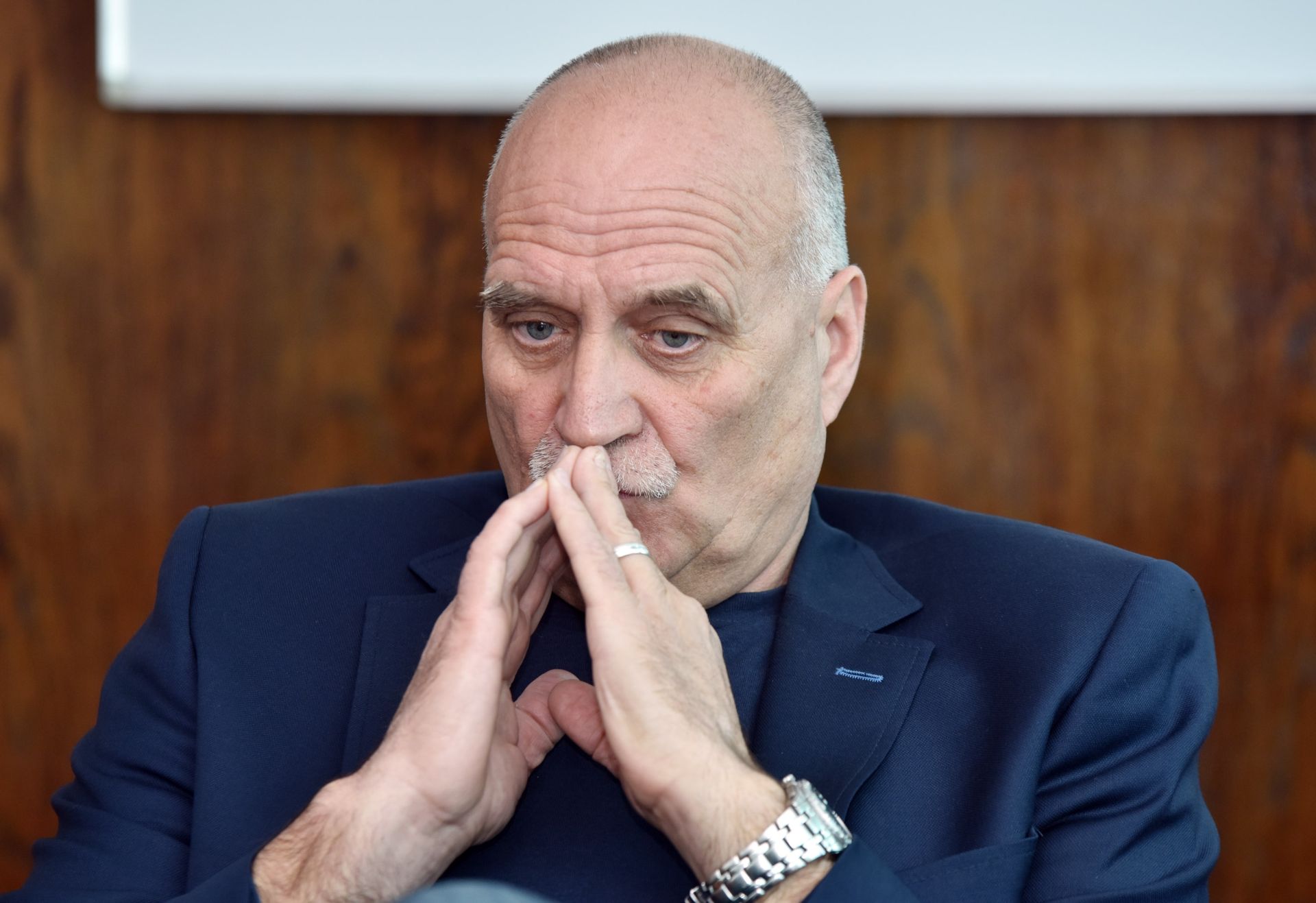 31.03.2016., Sibenik - Ozren Matijasevic i Zdravko Burazer odrzali konferenciju za medije u TLM-u na temu zaboravljenih i napustenih radnika Tvornice presanih proizvoda. 
Photo: Hrvoje Jelavic/PIXSELL