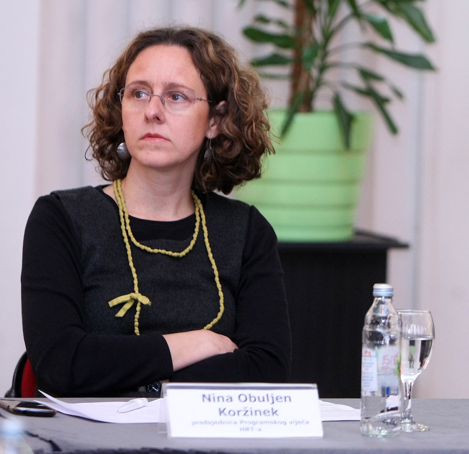 19.11.2014., Zagreb - U novinarskom domu odrzan okrugli stol koji organizira Vijece za elektronicke medije pod nazivom "Novinarska etika u pracenju izbornih kampanja". Mirna Zidaric, Nina Obuljen Korzinek. 
Photo: Luka Stanzl/PIXSELL