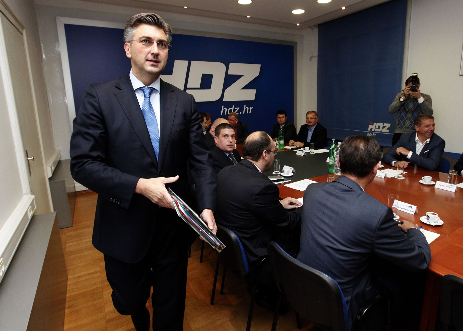 18.10.2016., Zagreb -
Sjednica predsjednistva HDZ-a u sredisnjici stranke pod predsjedanjem Andreja Plenkovica.
Photo: Robert Anic/PIXSELL