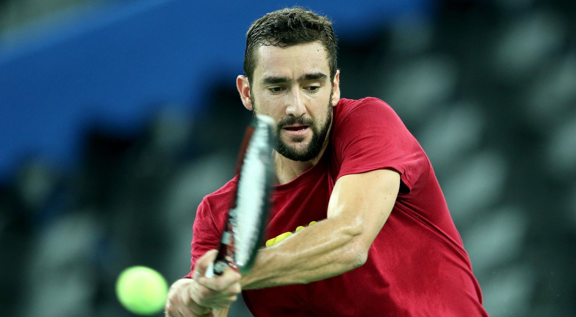 21.11.2016., Zagreb - Trening hrvatske Davis cup reprezentacije pred navijacima u Areni Zagreb. Marin Cilic. 
Photo: 