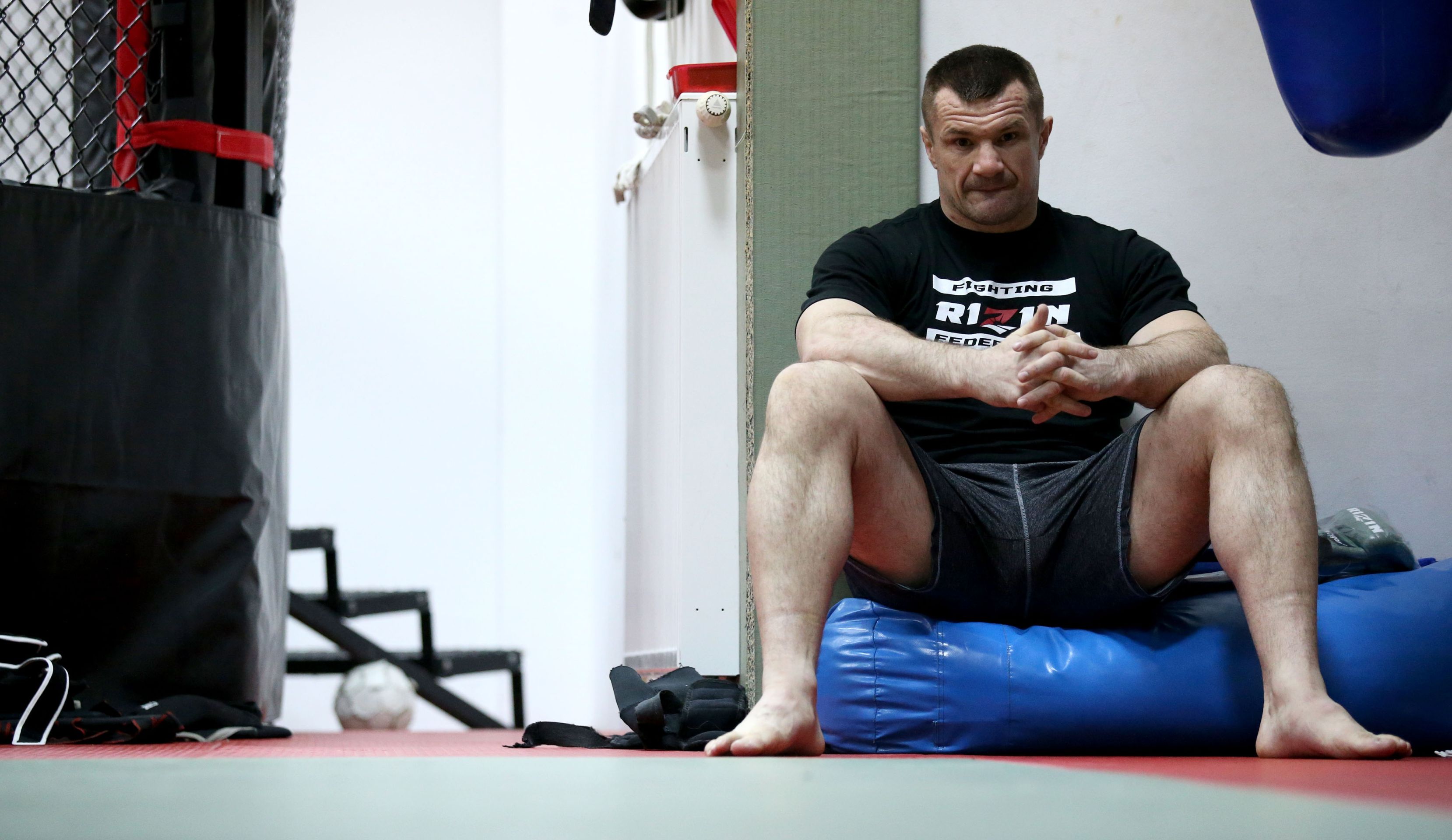 03.11.2016., Zagreb - Stipe Miocic na treningu s Mirkom Filipovicem u Mirkovoj dvorani na Borcecu. 
Photo: Igor Kralj/PIXSELL