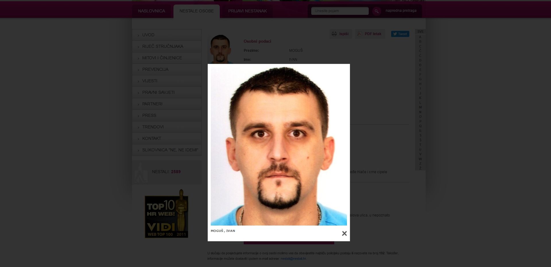 nestali.hr