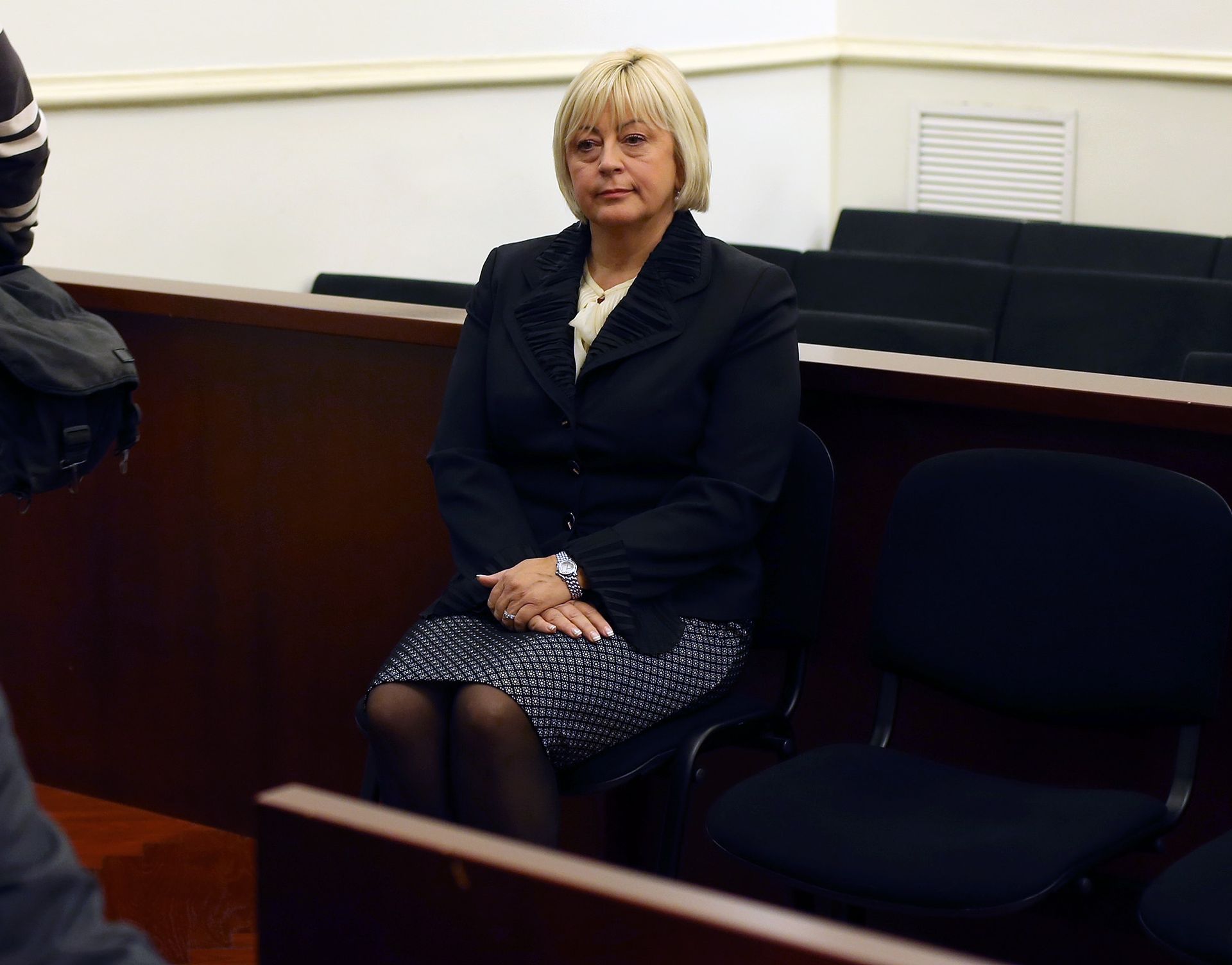 15.10.2012., Zupanijski sud, Zagreb - Uz svjedokinju Vesnu Bakran, nastavljeno je sudjenje bivsem premijeru Ivi Sanaderu, njegovoj stranci HDZ-u i ostalim optuzenima u aferi Fimi media.
Photo: Sanjin Strukic/PIXSELL