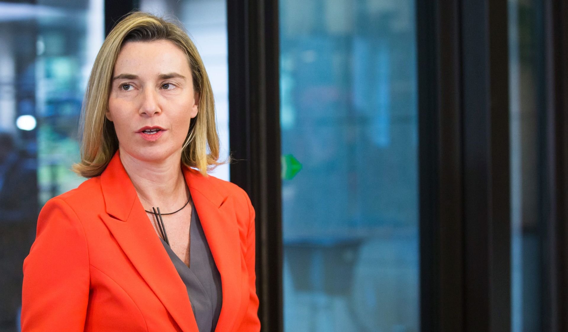epa05609769 High Representative of the European Union for Foreign Affairs and Security Policy, Italian, Federica Mogherini arrives at the EU-Canada summit to signs the agreement on the Comprehensive Economic and Trade Agreement (CETA), a planned EU-Canada free trade agreement, in Brussels, Belgium, 30 October 2016. EPA/STEPHANIE LECOCQ