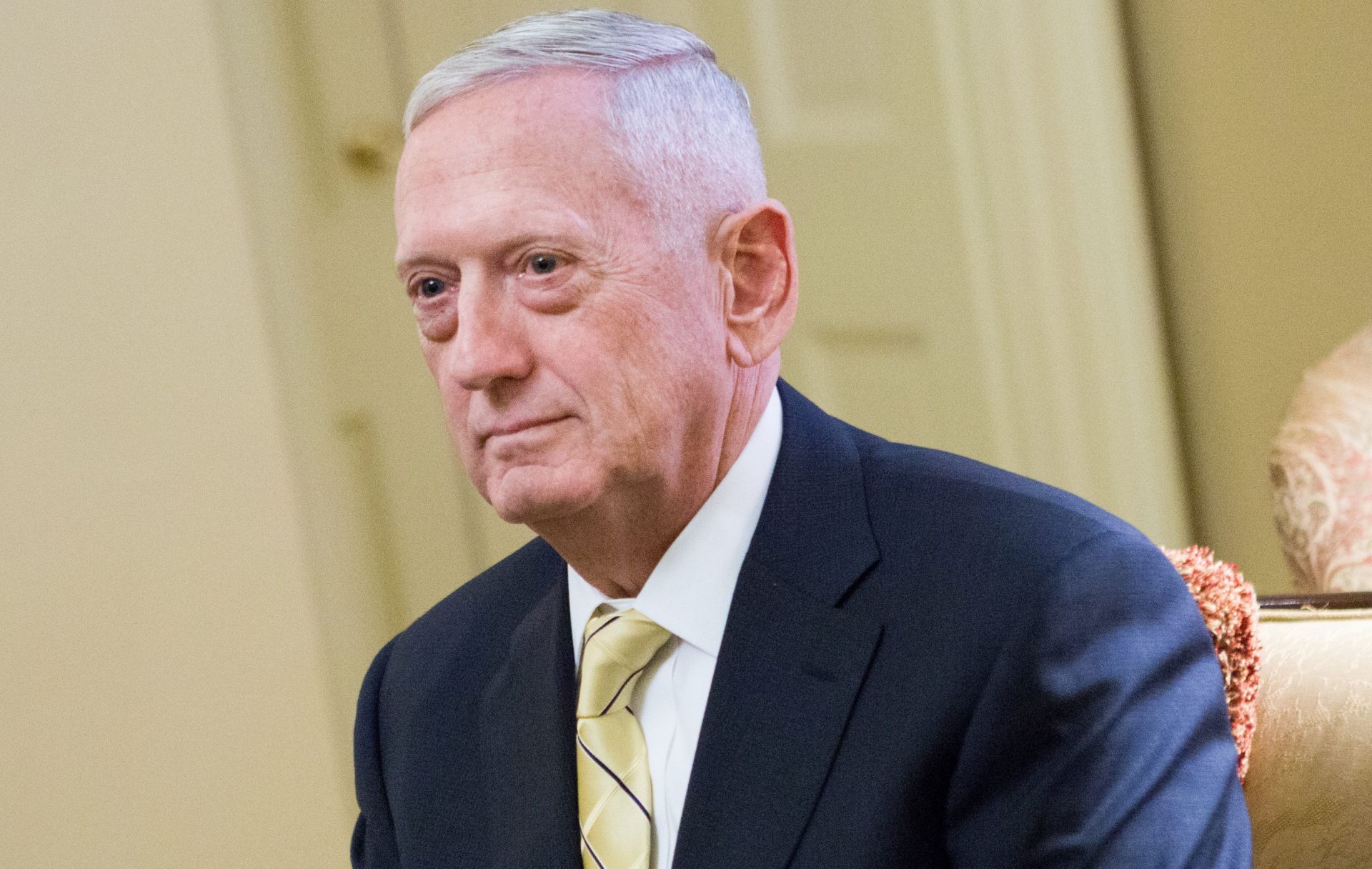 epa05664707 Defense Secretary nominee General James Mattis, meets with US Senate Majority leader Mitch McConnell (not pictured) in the US Capitol in Washington, DC, USA, 07 December 2016. For General Mattis to be eligible for the job, Congress must pass legislation to bypass a federal law that requires defense secretaries to be seven years removed from active duty.  EPA/ALLISON SHELLEY
