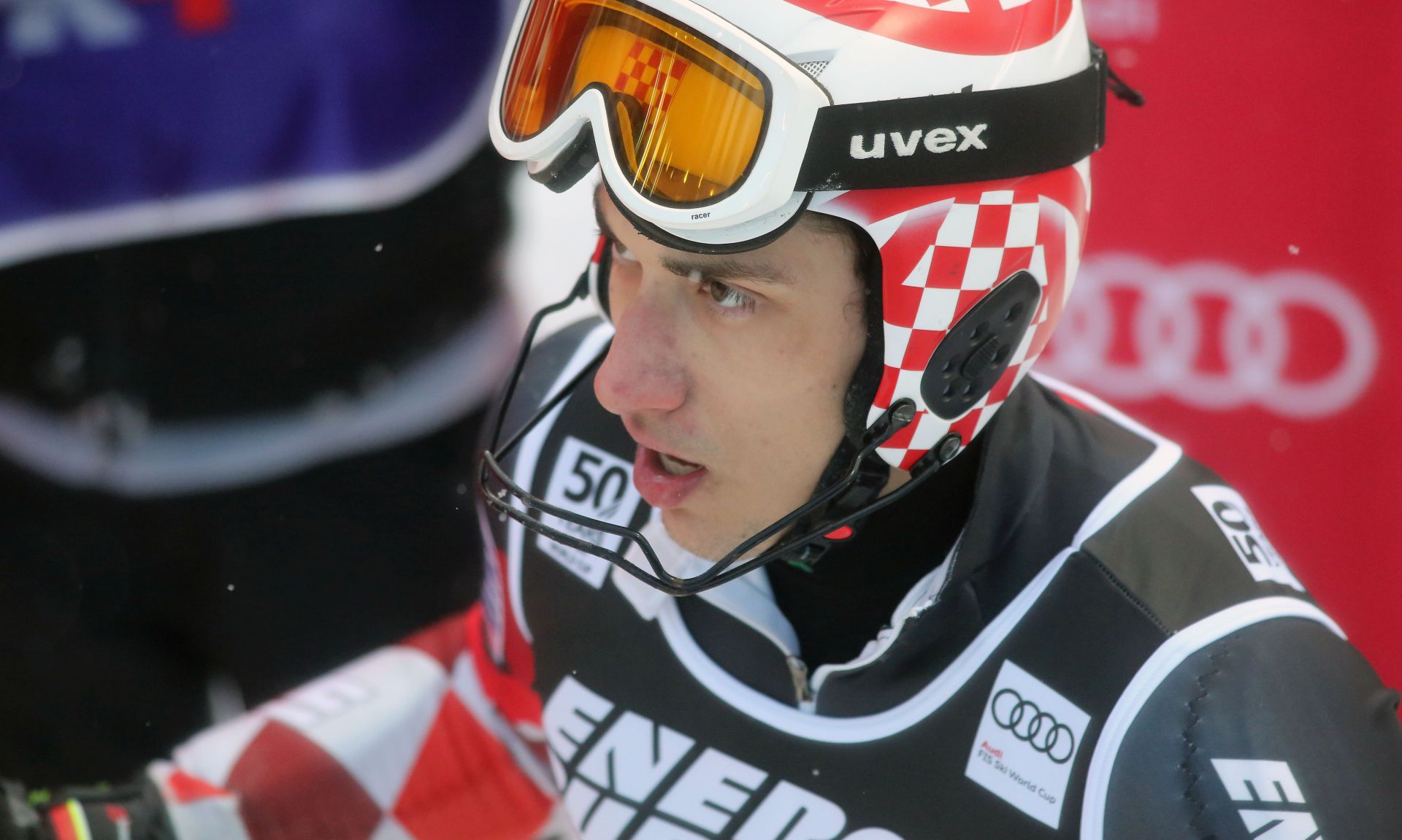 Zagreb, 05.01.2017. - Prva vonja muke slalomske utrke Svjetskog skijakog kupa Snow Queen Trophy 2017. Na fotografiji Matej Vidoviæ. foto HINA/ Lana SLIVAR DOMINIÆ/ lsd