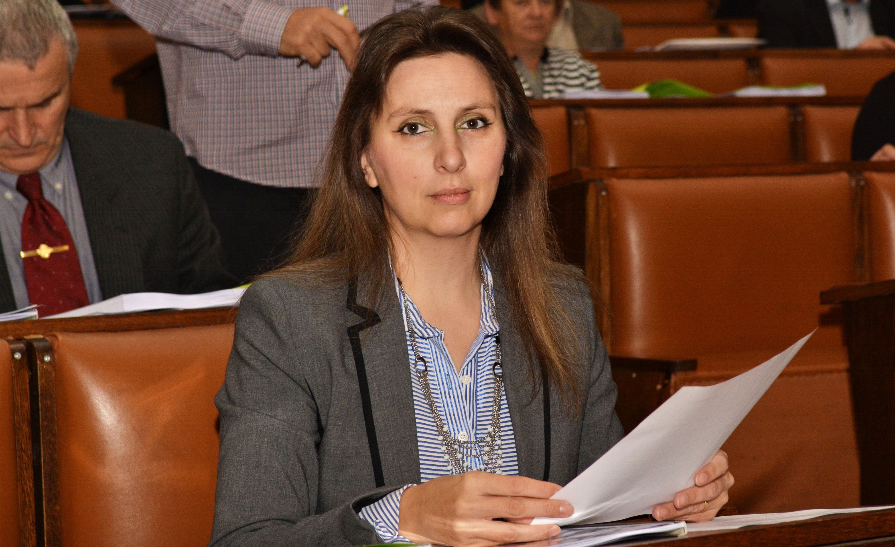 Karlovac, 07.01.2017 - Pravobraniteljica za djecu Ivana Milas Klariæ u subotu je, na prijavu karlovaèke gradske vijeænice Snjeane Kiriniæ (HL) zbog odijevanja u vojne odore djece koja su u prosincu prole godine Karlovèanima nosila Betlehemsko svjetlo mira, odgovorila kako time nisu povrijeðena prava djece, ali da alje lou poruku javnosti. Na slici Snjeana Kiriniæ.
foto HINA/ Mladen VOLARIÆ /ds
